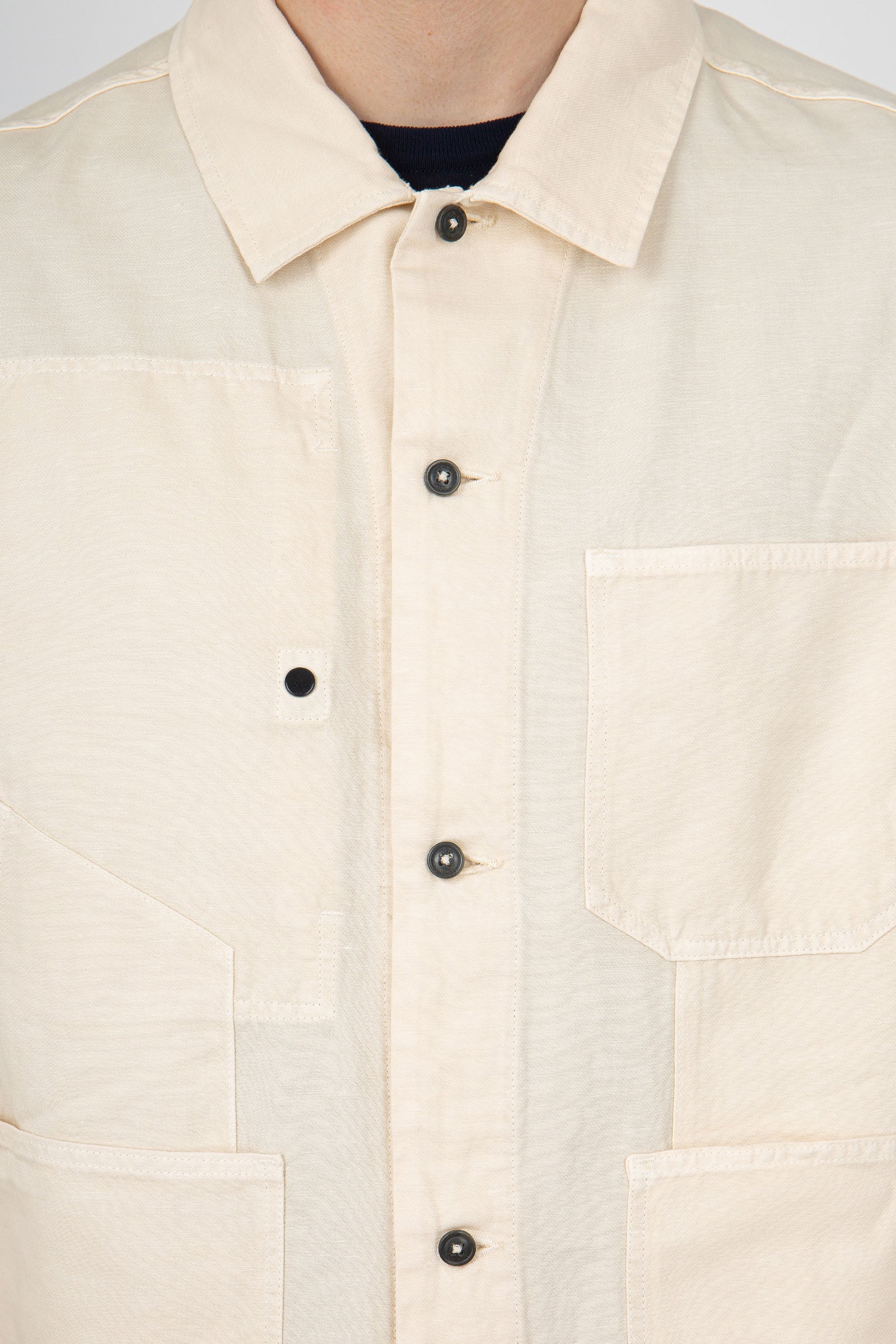C.P. Company Overshirt Cotton/Linen Cream - 6