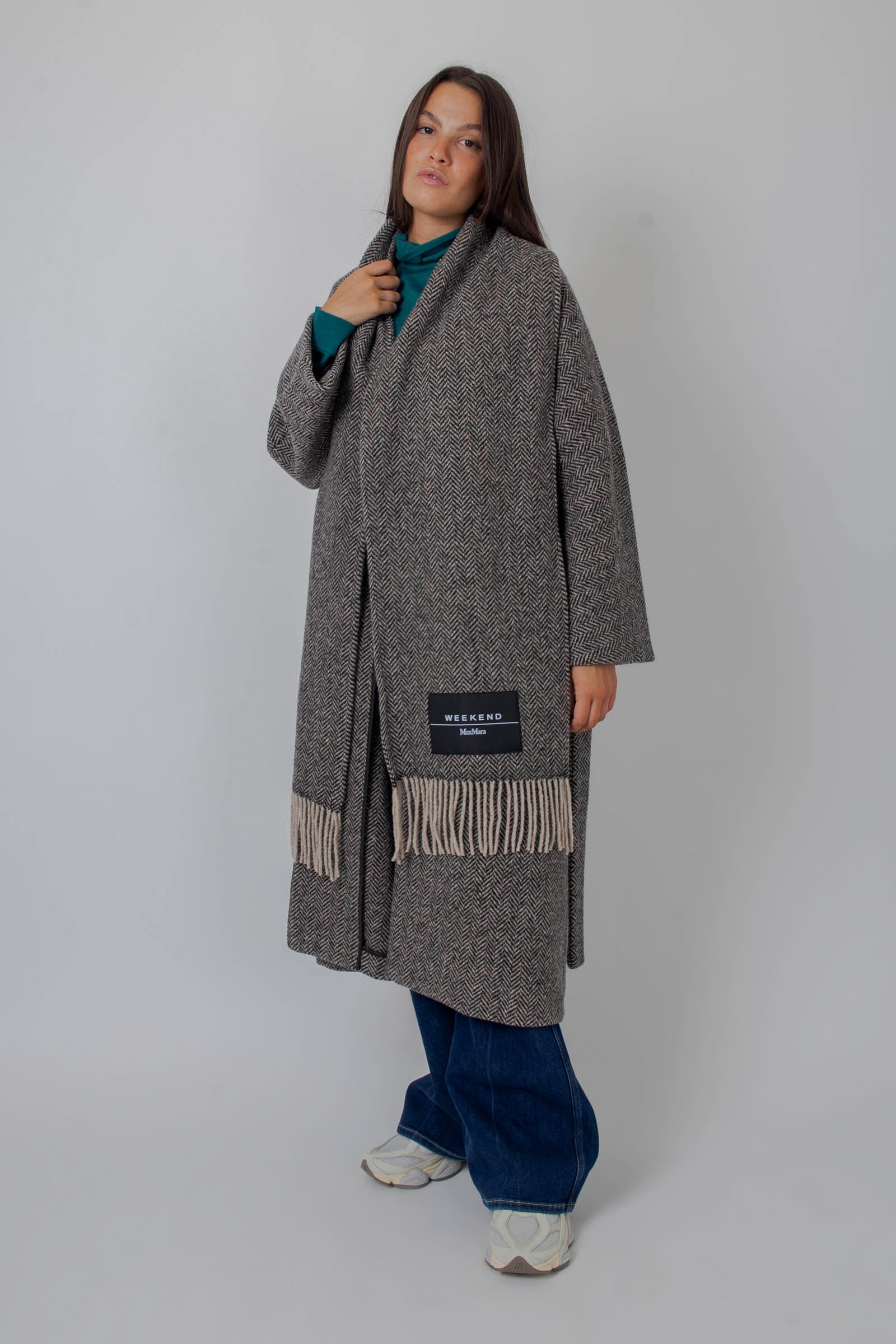 Zenica Wool Tweed Wrap Coat - 6