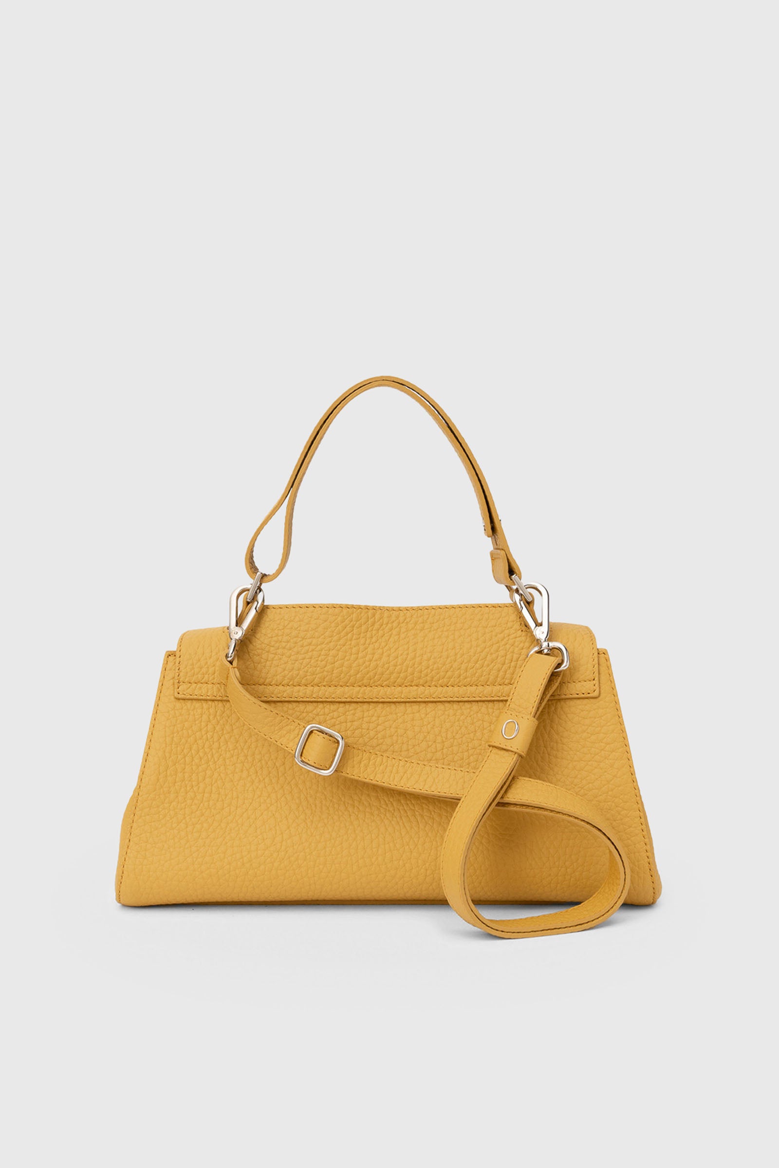 Orciani Borsa Sveva Longuette In Pelle Soft Giallo Donna - 3