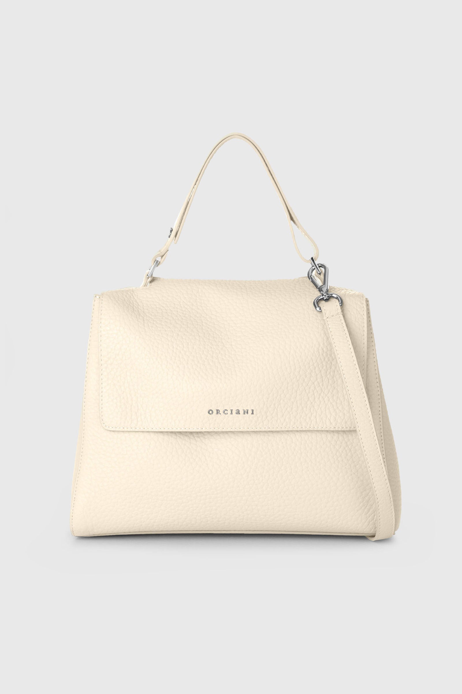 Orciani Medium Sveva Handbag in Ivory Leather - 1