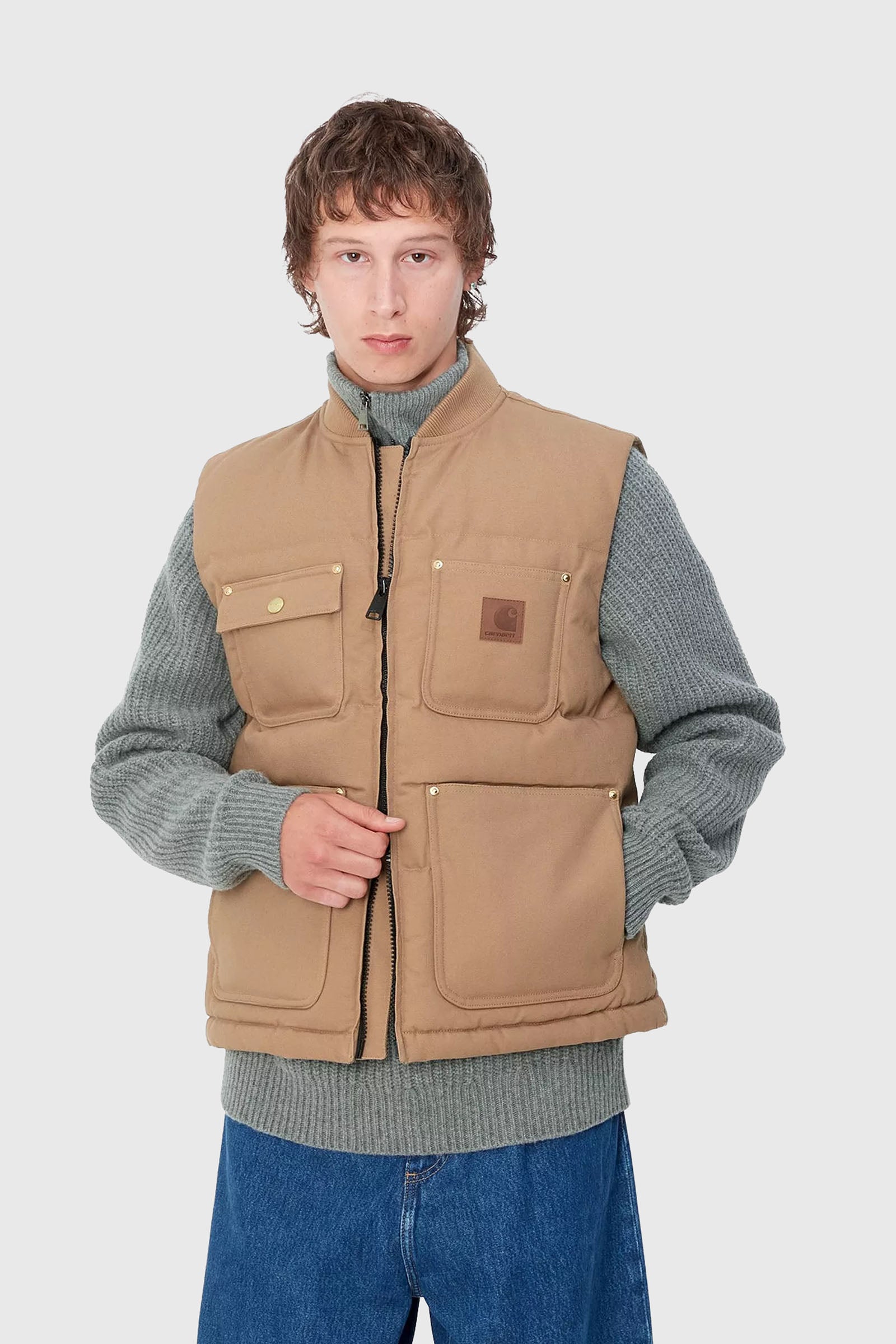 Carhartt Wip Rayley Vest Beige Uomo - 3