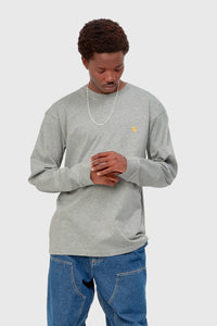 Carhartt Wip L/s Chase T-shrit Grigio Uomo carhartt wip