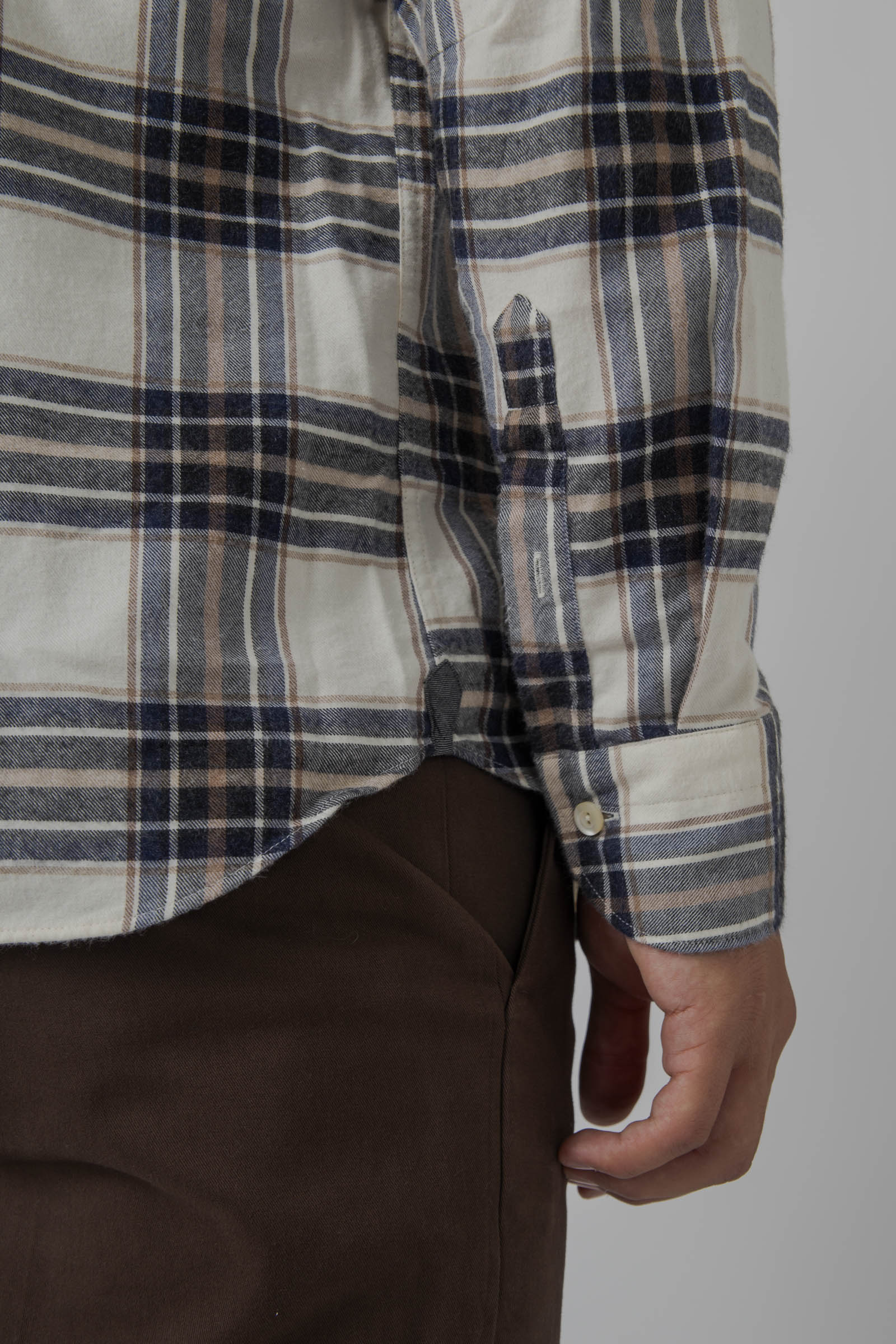 Tintoria Mattei Camicia Check Panna/blu Uomo - 6