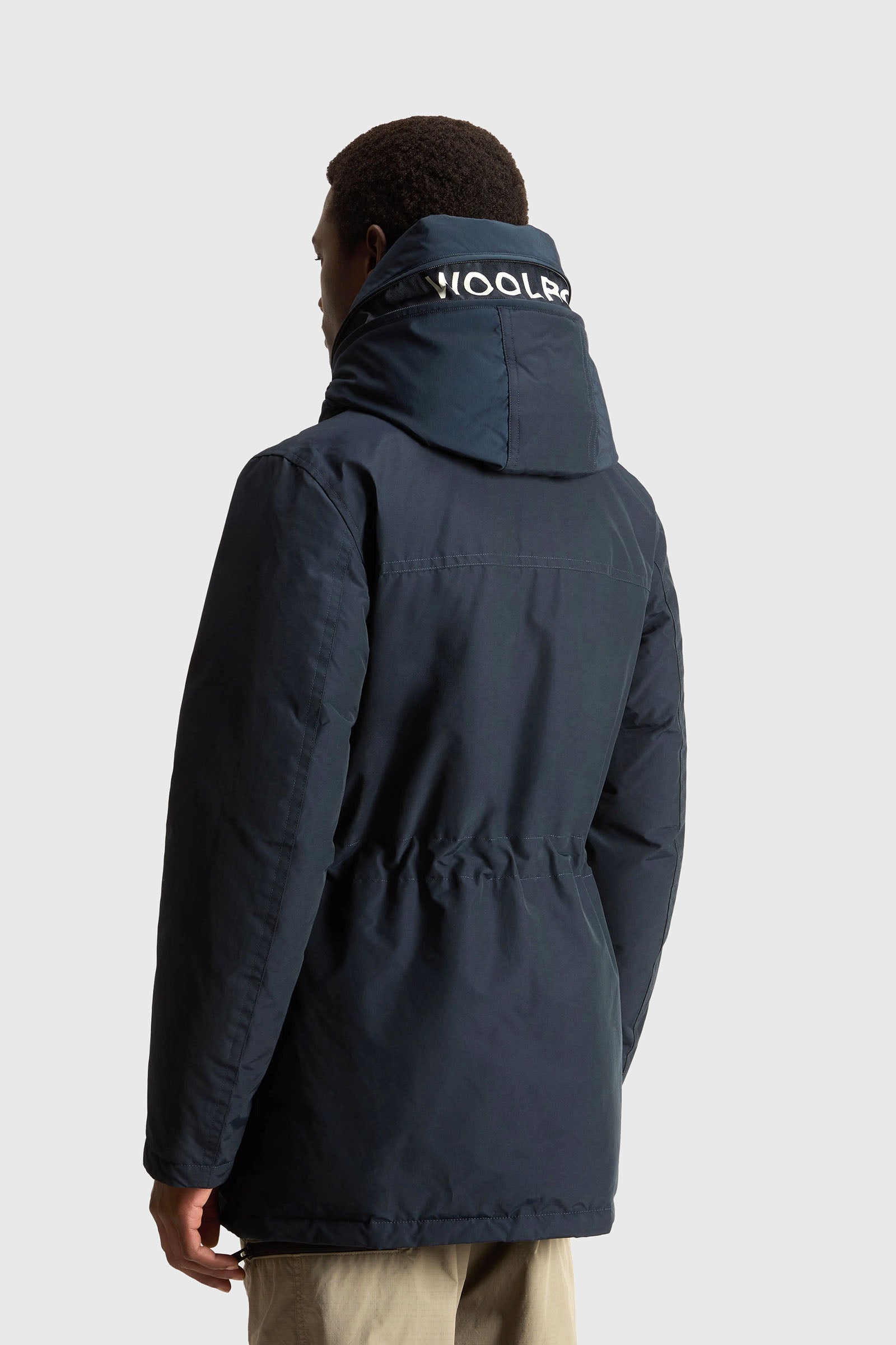 Woolrich Arctic Parka Evolution In Ramar Cloth Blu Uomo - 4