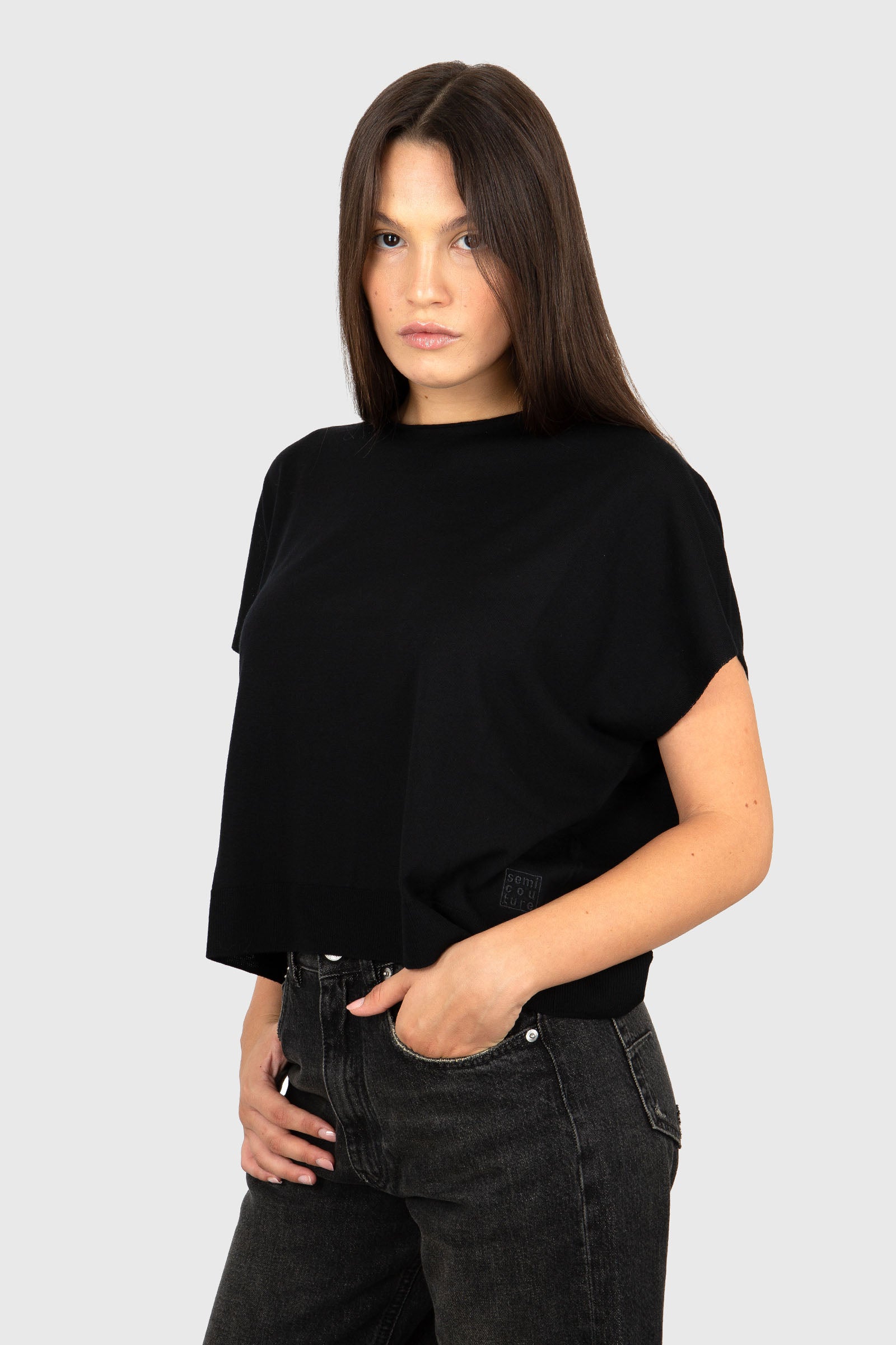 Semicouture Maglia Charlotte Nero Donna - 3