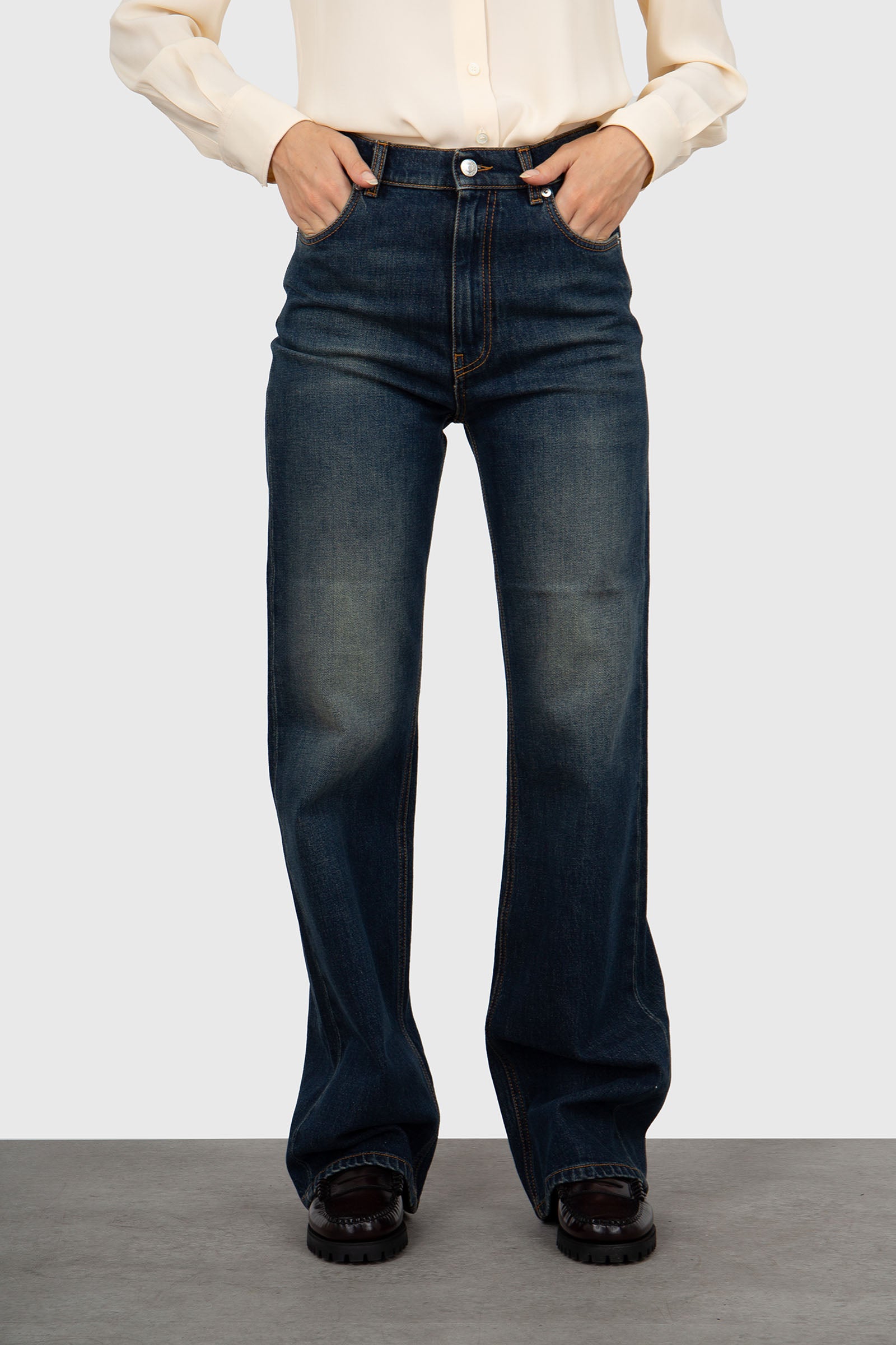 Grifoni Jeans Bootcut Lory Denim Medio Donna - 4