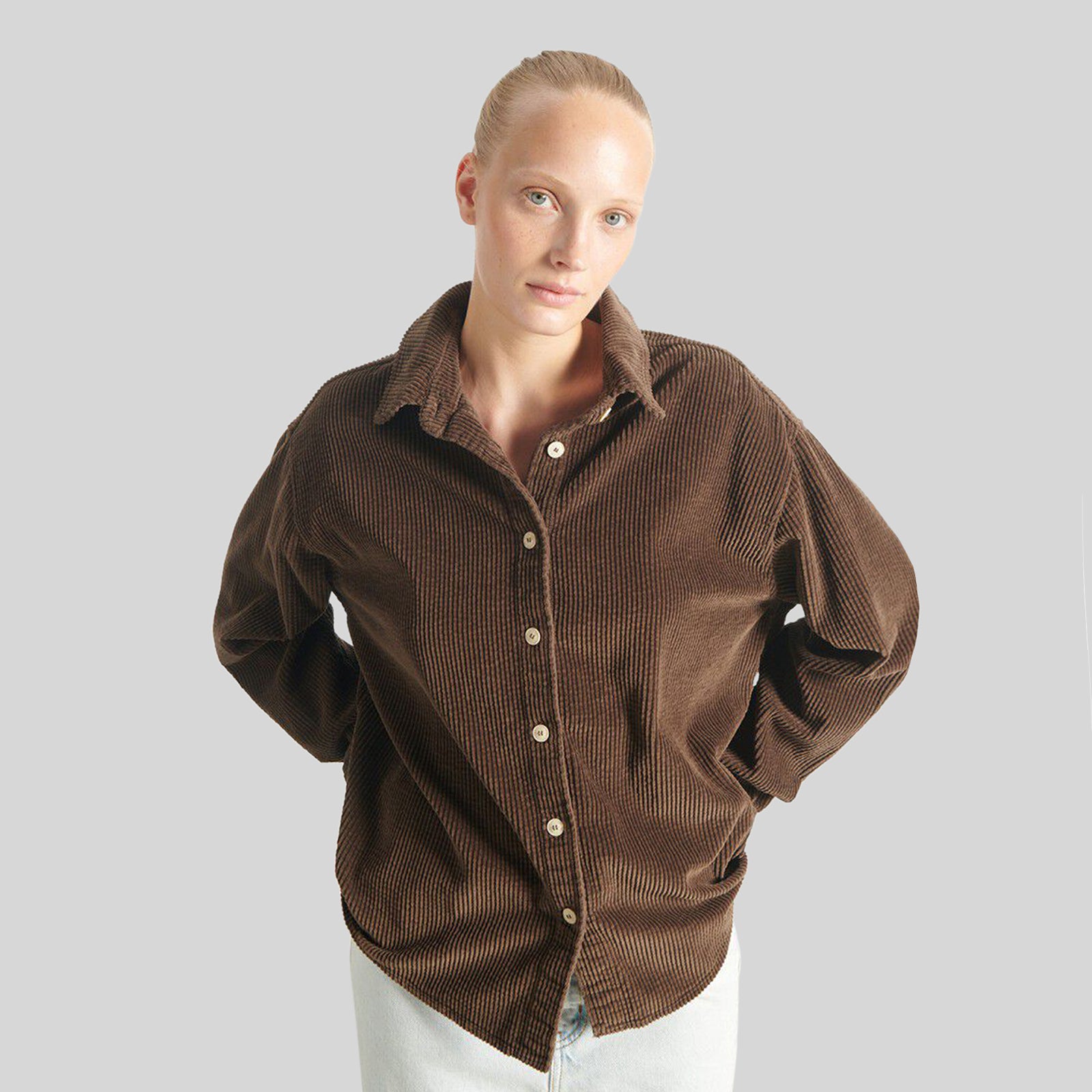 American Vintage Camicia Padow Marrone Scuro Donna - 5