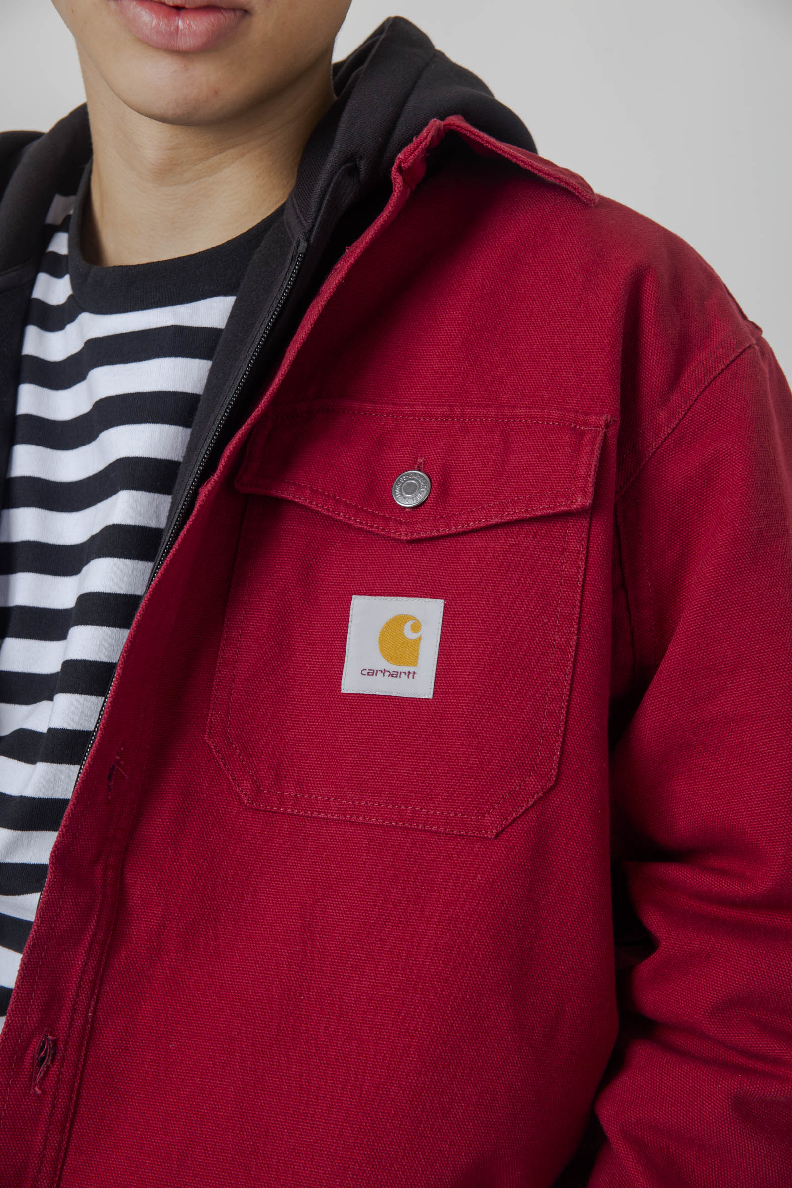 Carhartt Wip Selby Shirt Jac Rosso Uomo - 1