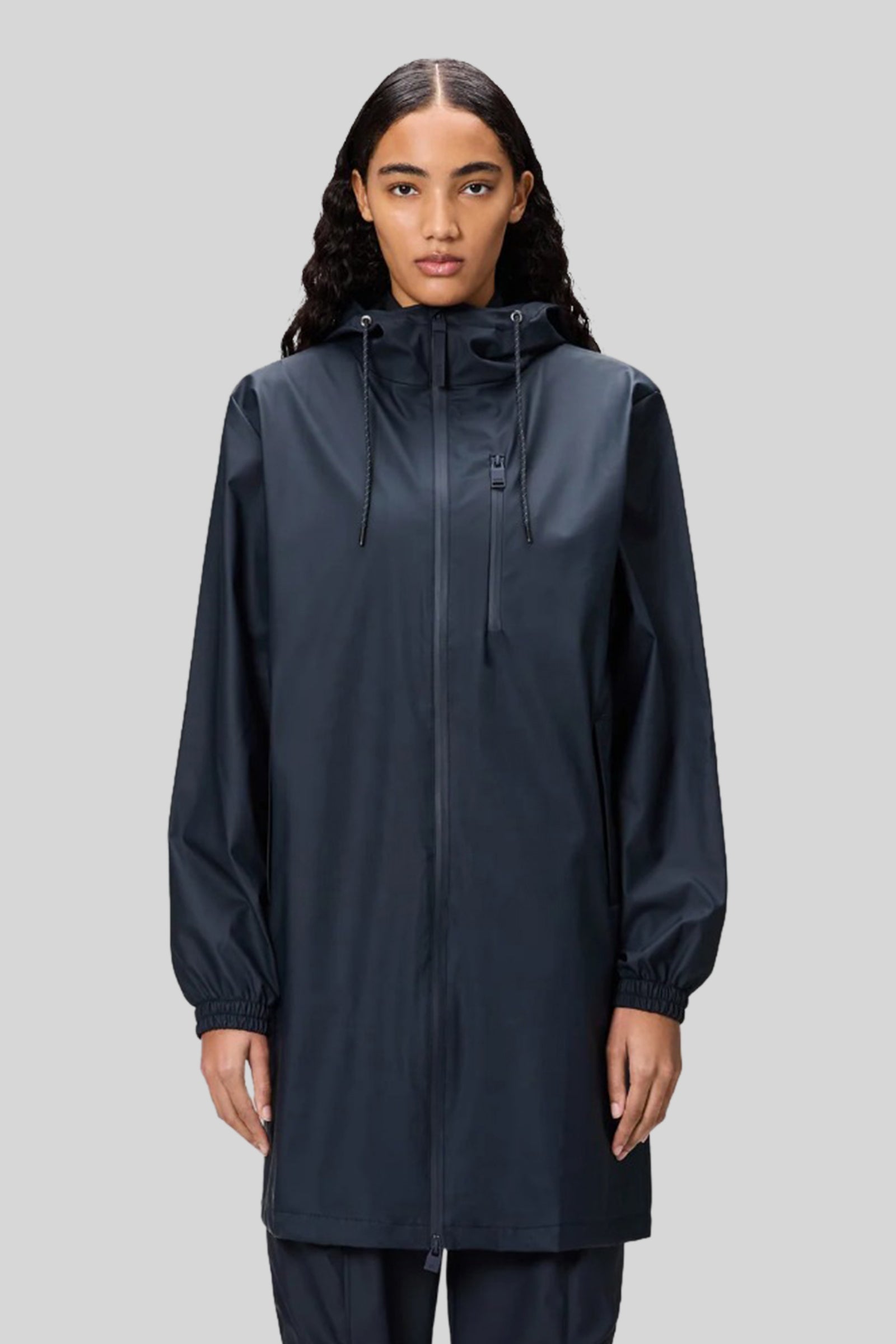 Rains Long Storm Breaker Blu Navy Donna - 3