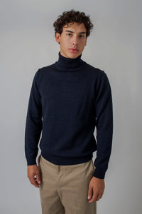 Roberto Collina Maglia Dolcevita Blu Uomo roberto collina