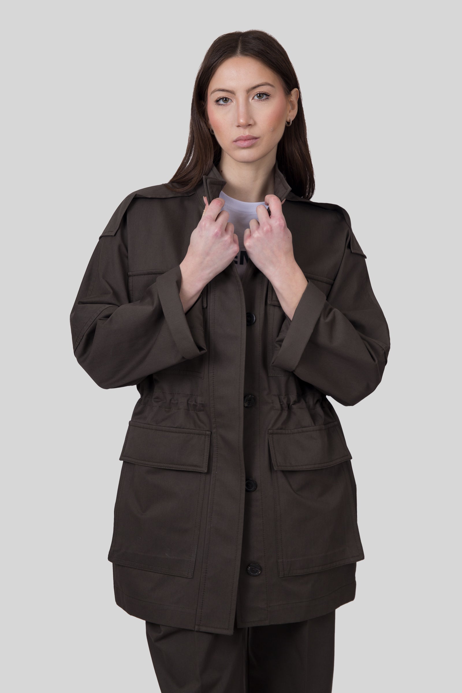 Semicouture Giacca Palimira Verde Militare Donna - 3