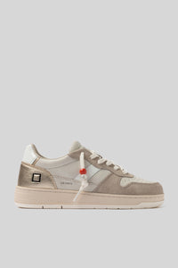 D.a.t.e. Sneaker Court 2.0 Vitage Calf Avorio Donna d.a.t.e.