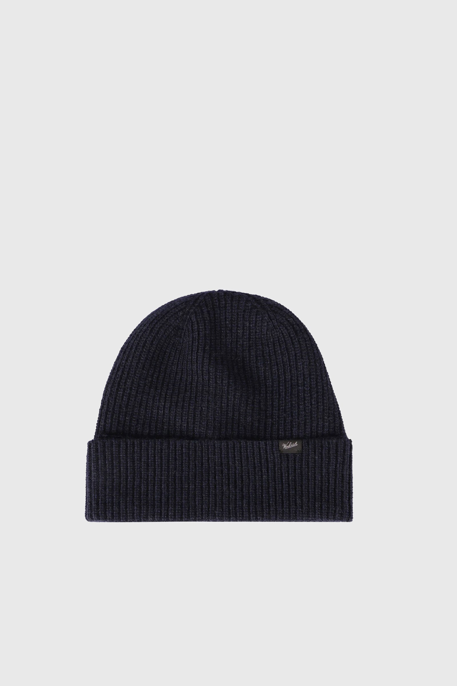 Woolrich Knitted Ribbed Beanie Blu Unisex - 1