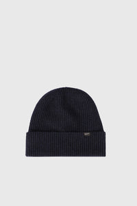 Woolrich Knitted Ribbed Beanie Blu Unisex woolrich