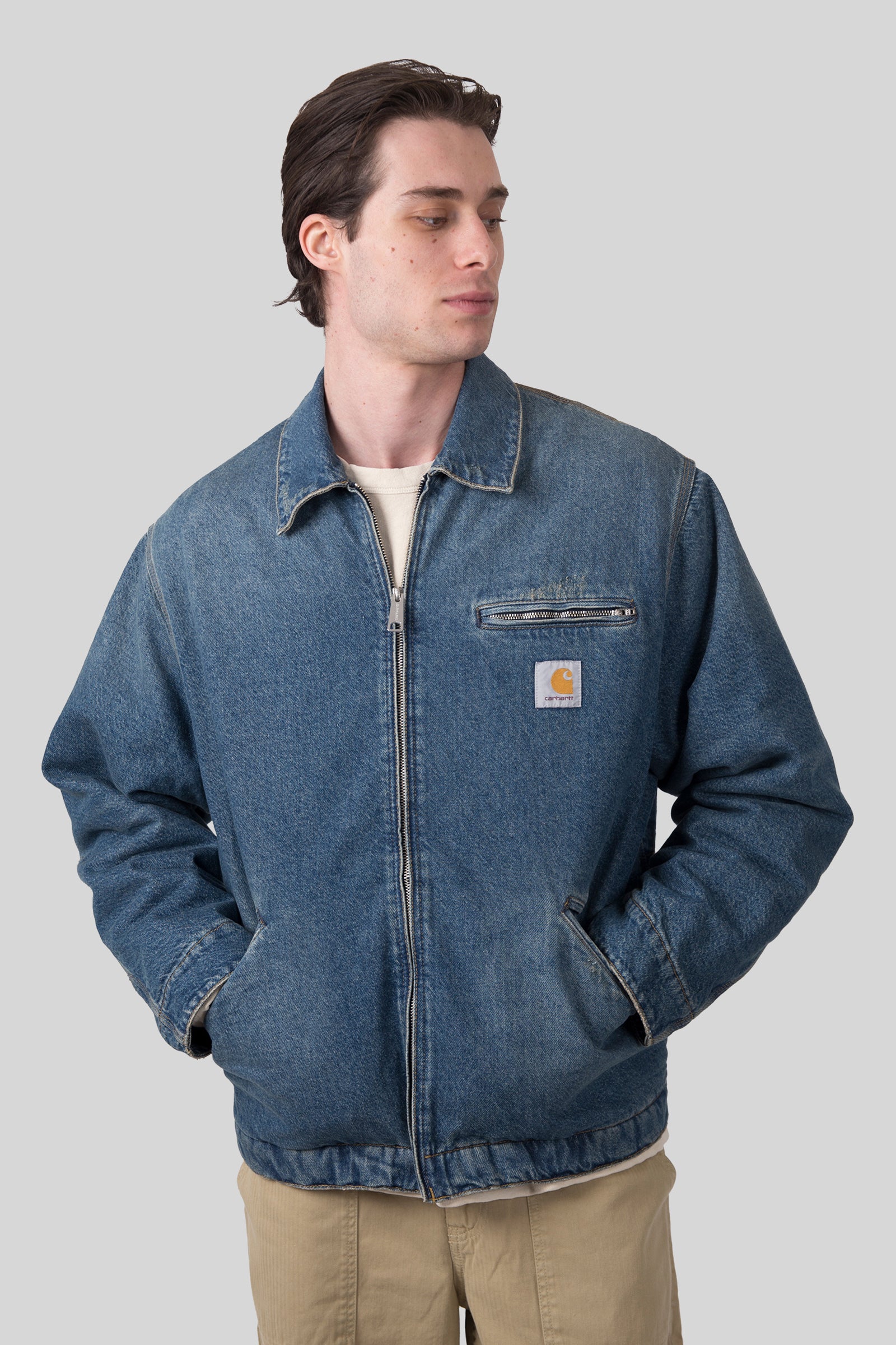 Carhartt Wip Og Detroit Jacket Blu Chiaro Uomo - 6