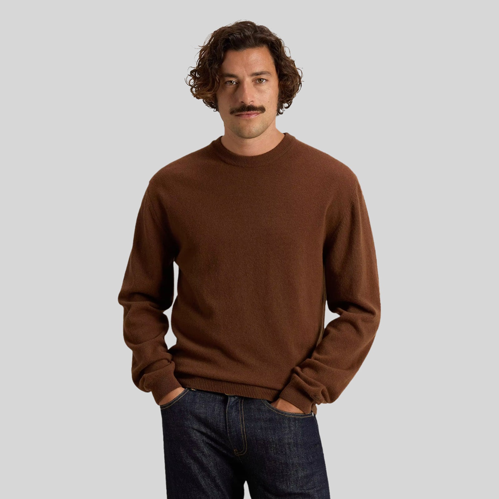 Woolrich Maglia Girocollo In Lana Cammello Uomo - 6