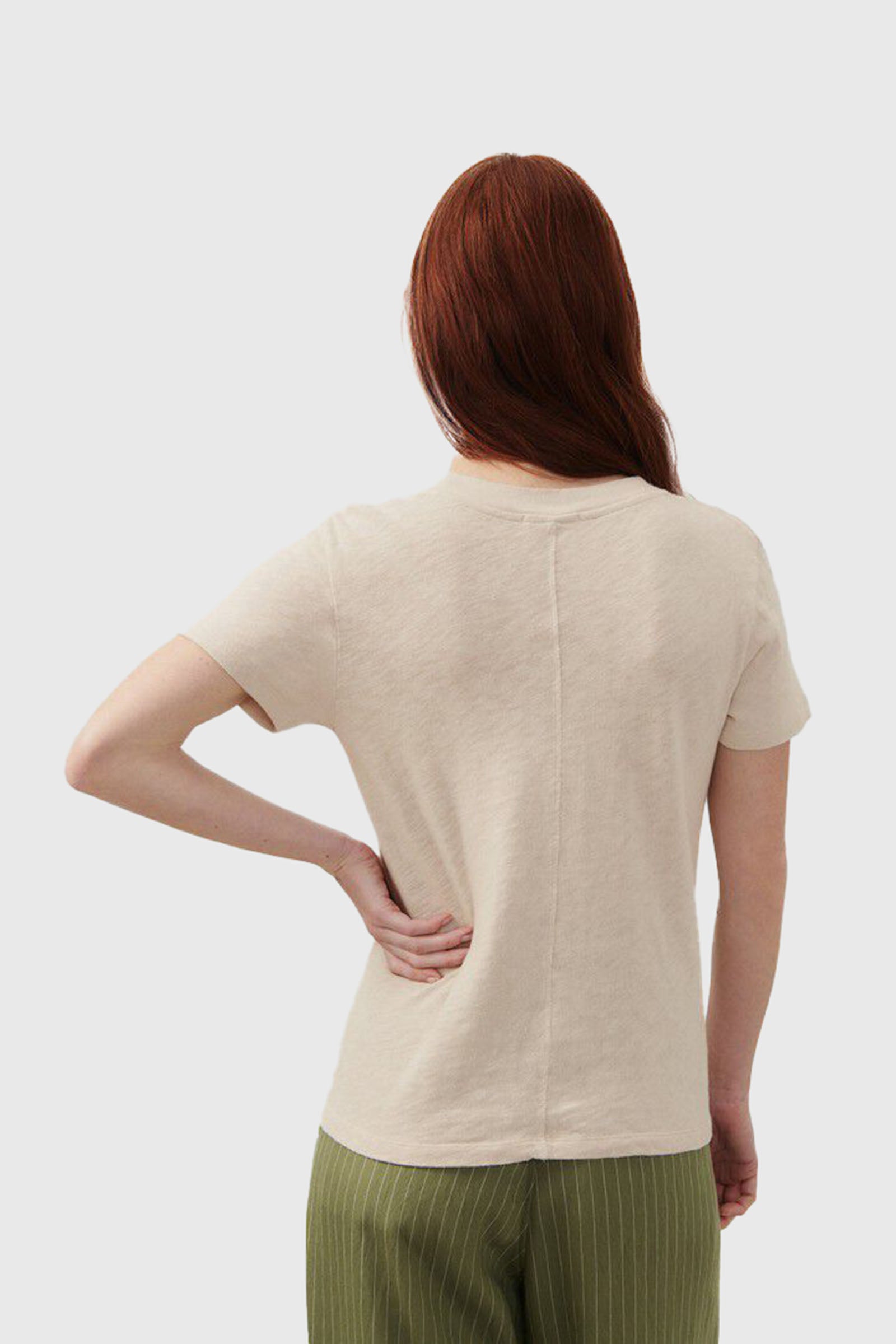 American Vintage T-shirt Sonoma Beige Donna - 3