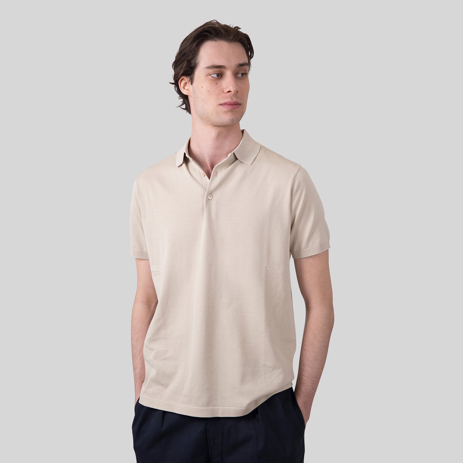 Aspesi Polo In Maglia Beige Uomo - 6
