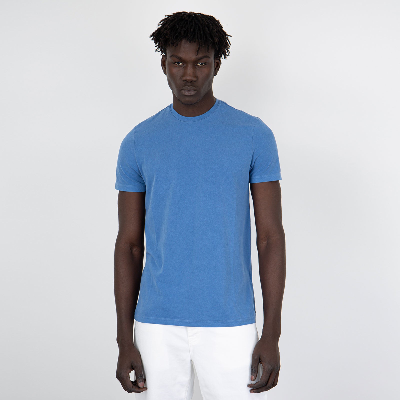Majestic Filatures Harold T-Shirt in China Blue Cotton - 5