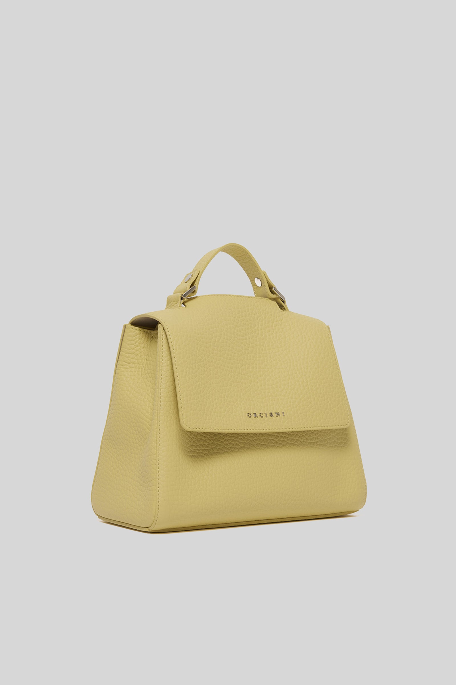 Orciani Borsa Sveva Piccola In Pelle Soft Con Tracolla Giallo Donna - 2