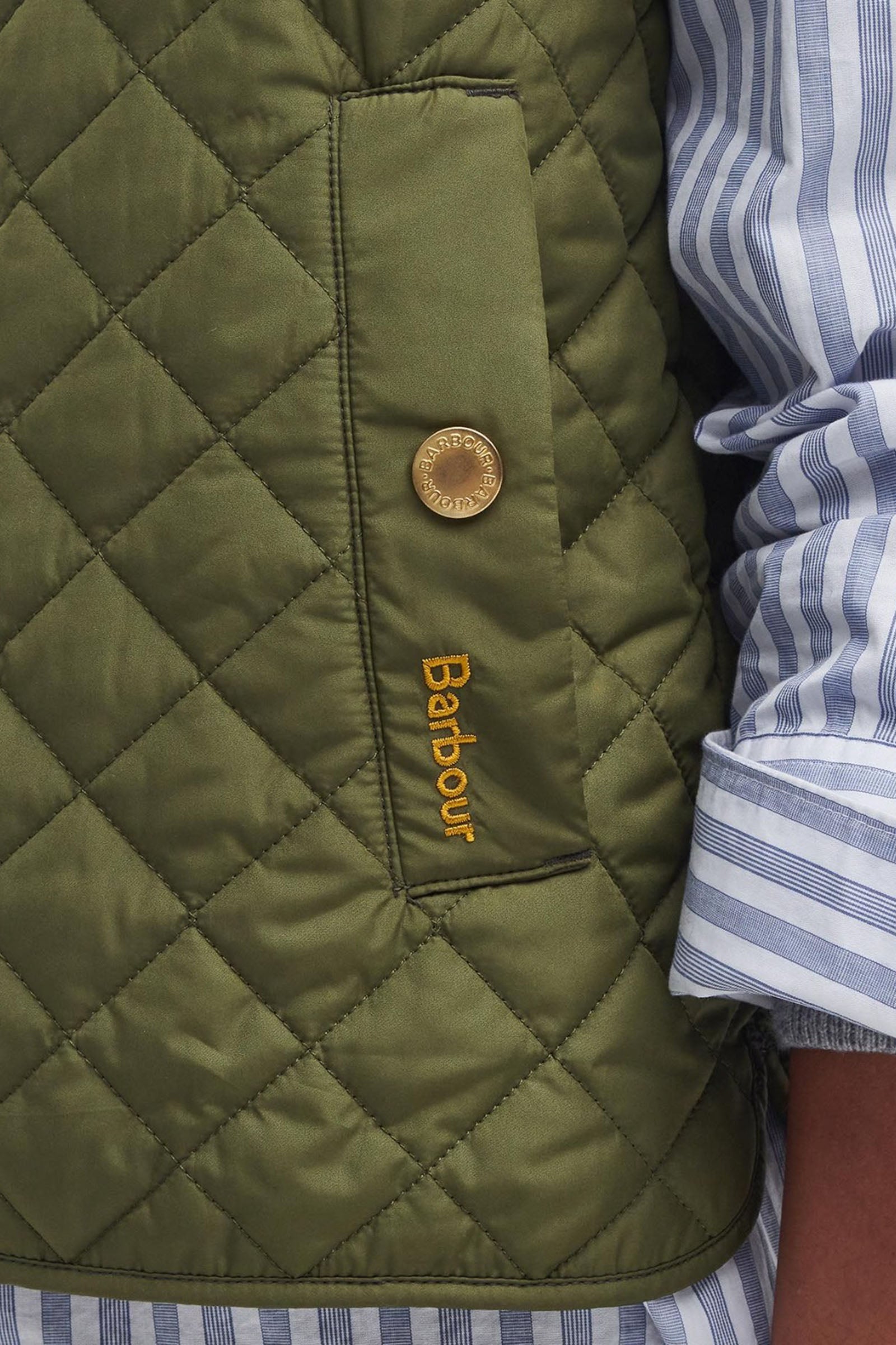 Barbour Gilet Trapuntato Lorelei Verde Oliva Donna - 6