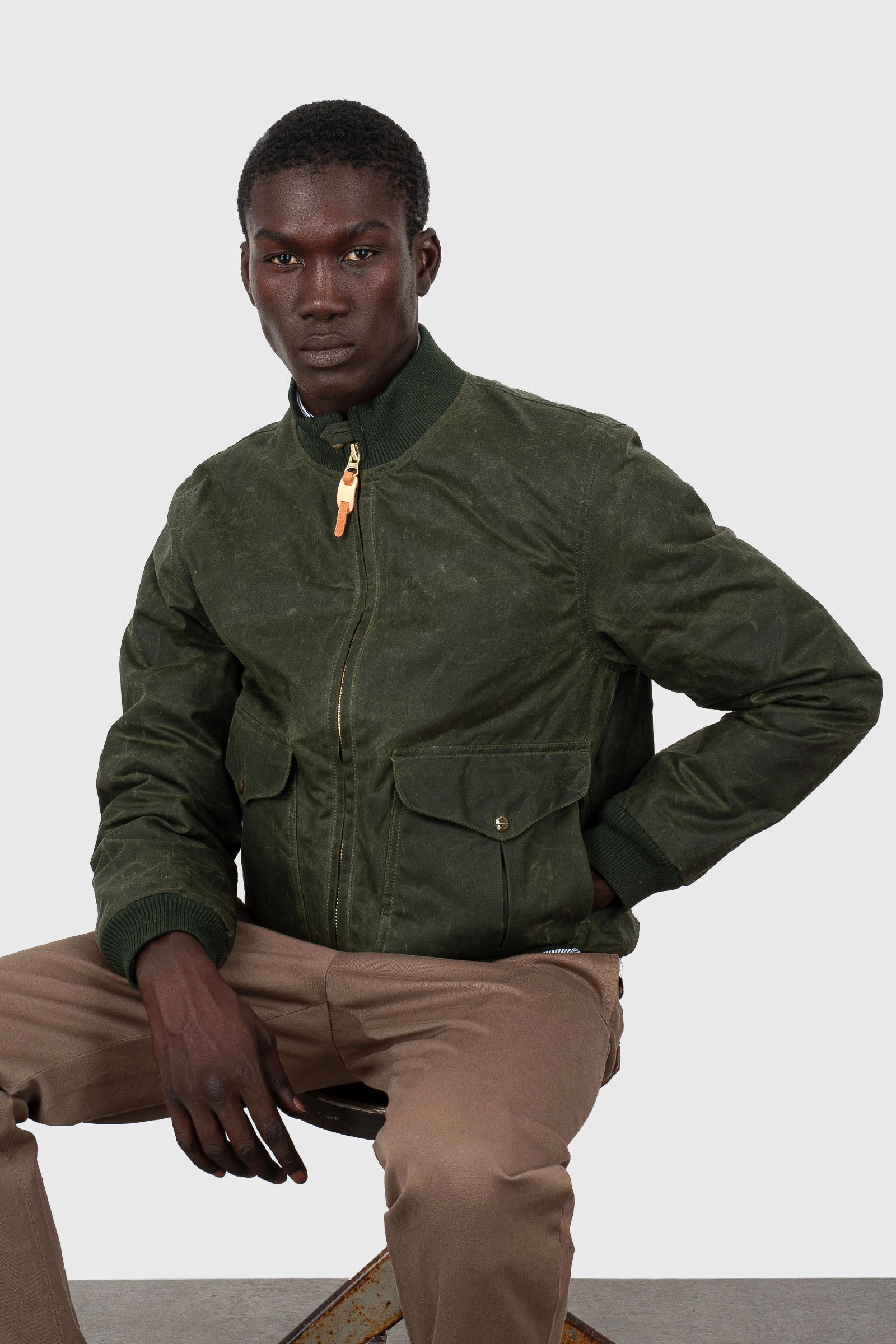 Manifattura Ceccarelli New Bomber Verde Scuro Uomo - 6