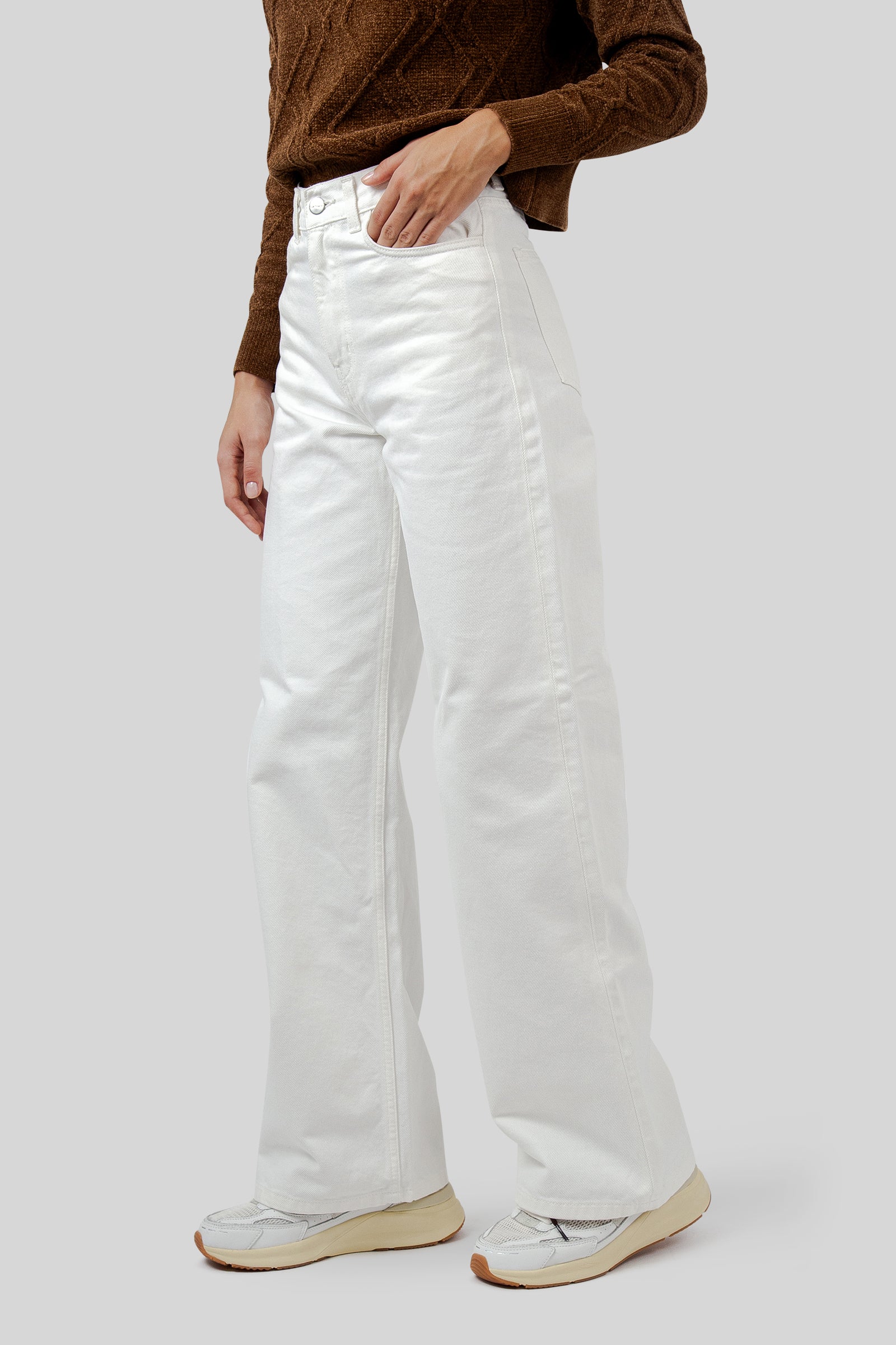 Carhartt Wip W' Jane Pant 'fairfield' Bianco Donna - 5