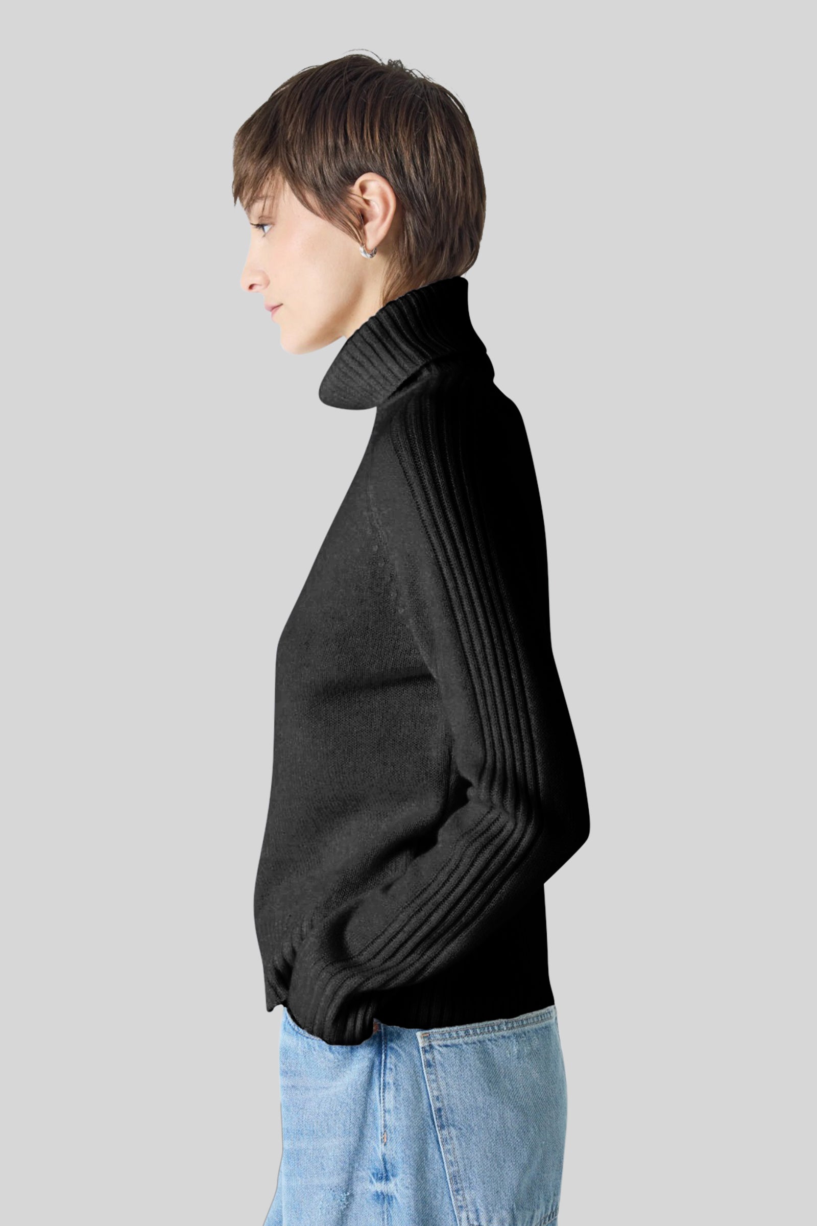 Absolut Cashmere Maglia Dolcevita Sylviana Nero Donna - 2