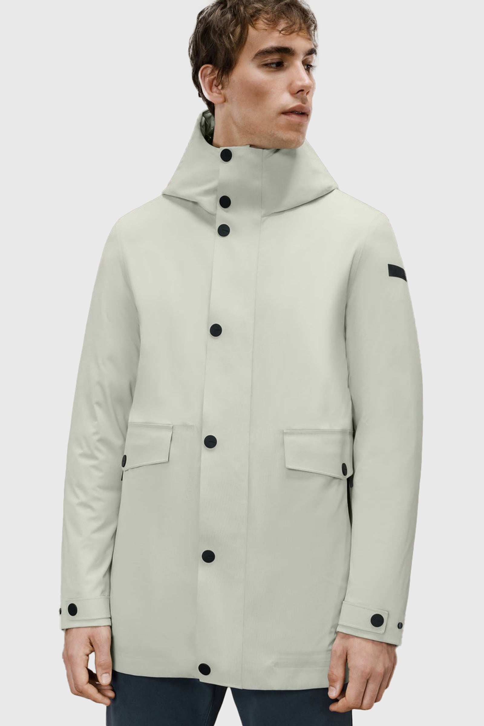 Rrd Egg Floating Parka Crema Uomo - 1