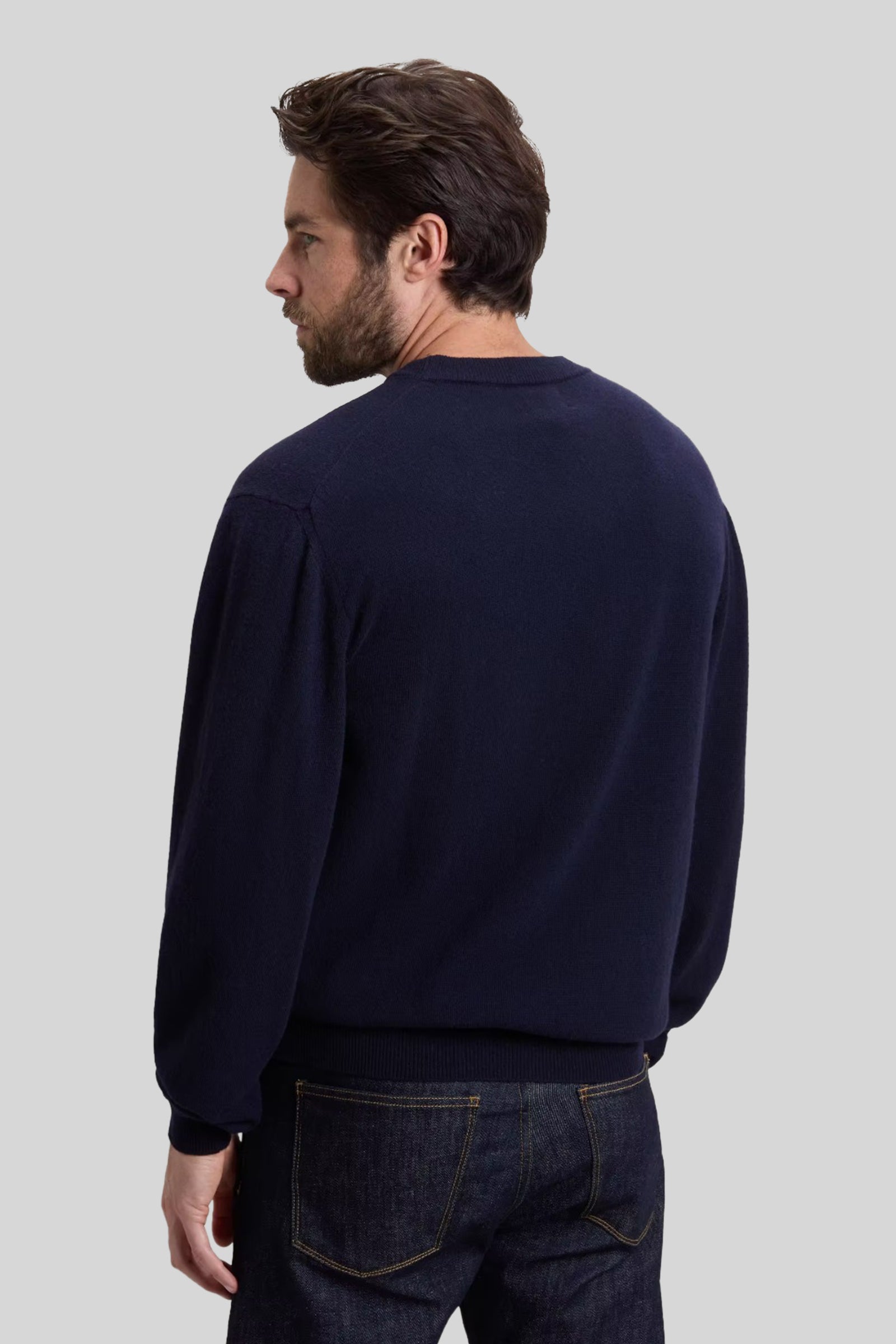 Woolrich Maglia Girocollo In Lana Blu Uomo - 4