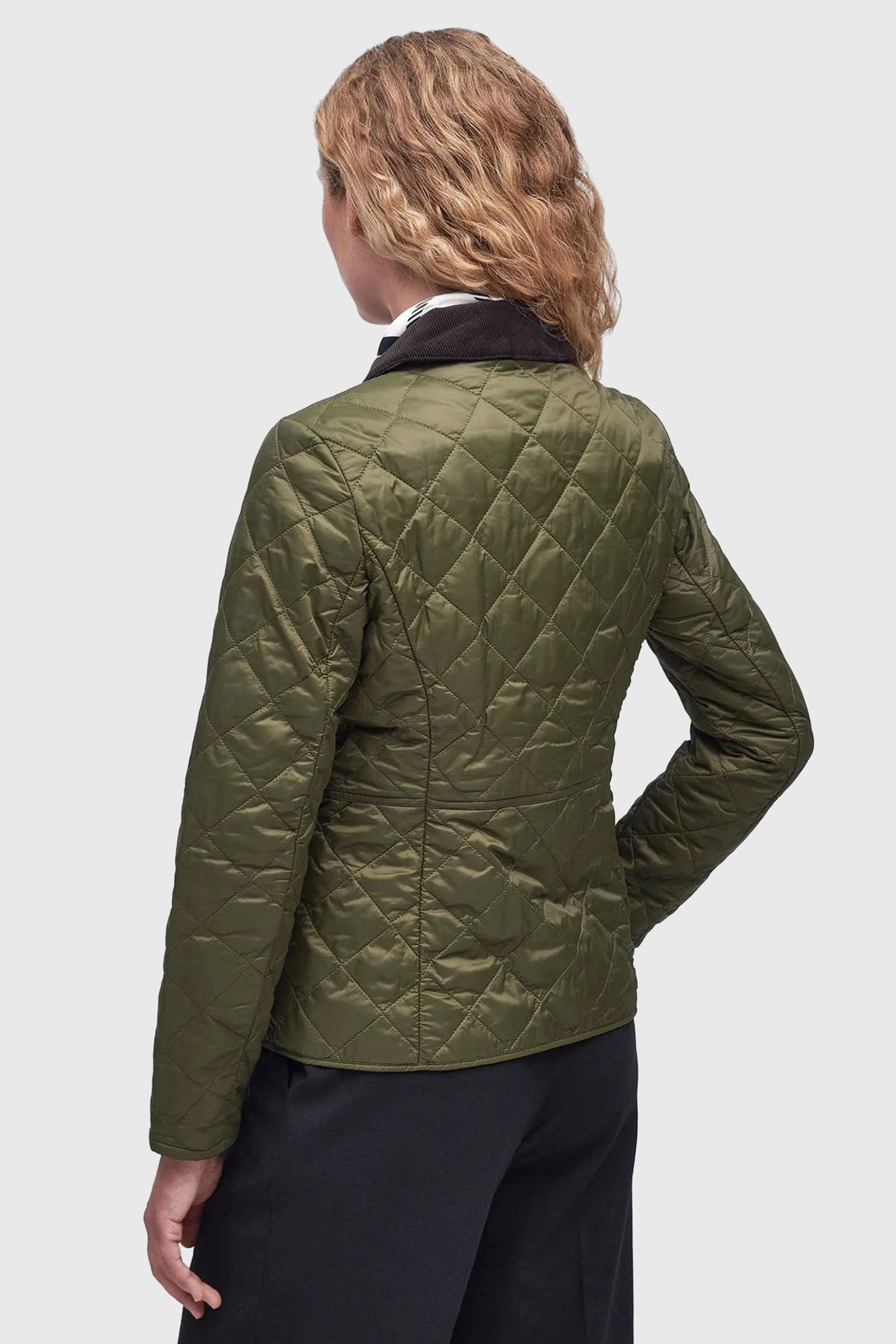 Barbour Giubbotto Deveron Quilt Verde Oliva Donna - 3