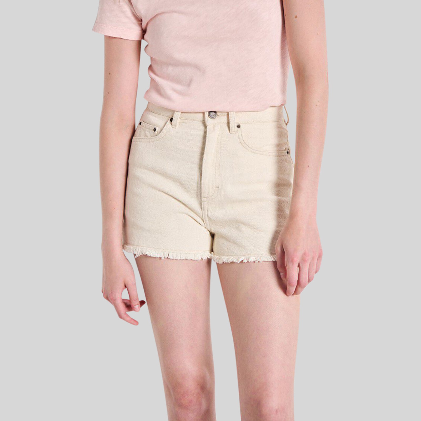 American Vintage Shorts Tineborow Ecru Donna - 5