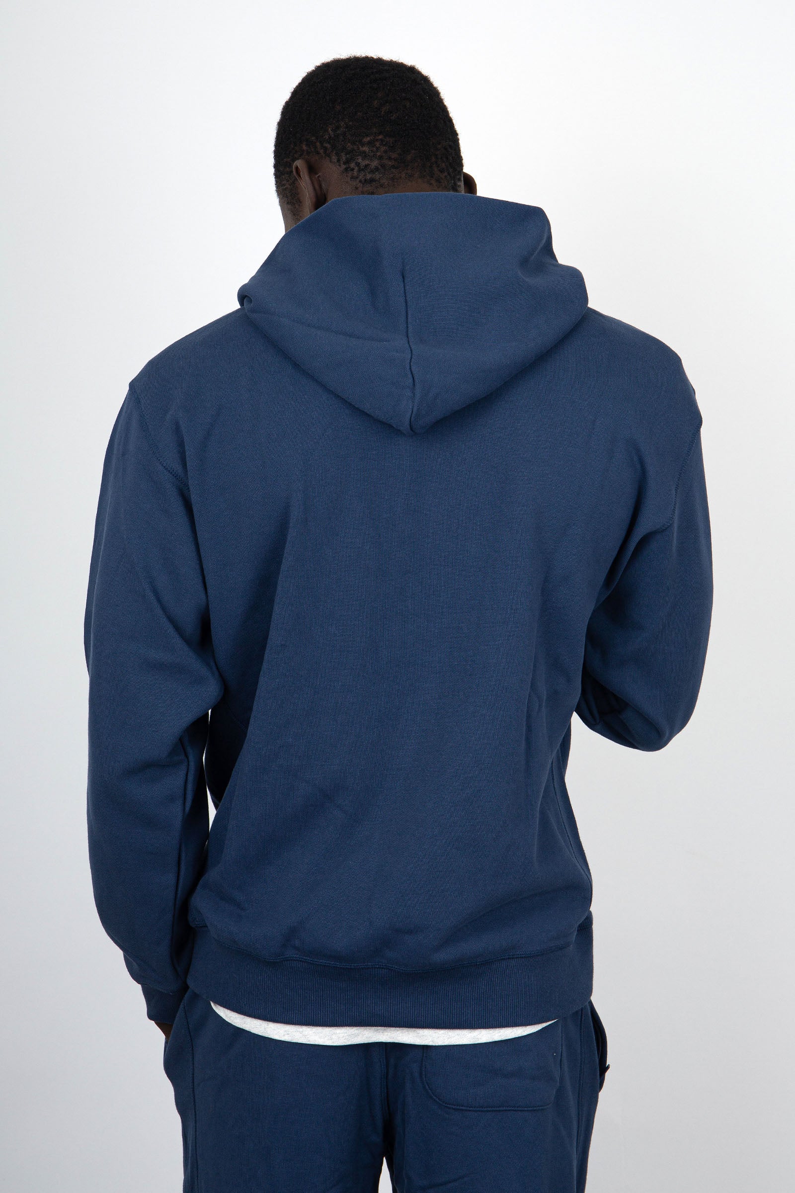 New Balance Sweatshirt Athletics French Terry Hoodie Cotton Navy Blue - 4