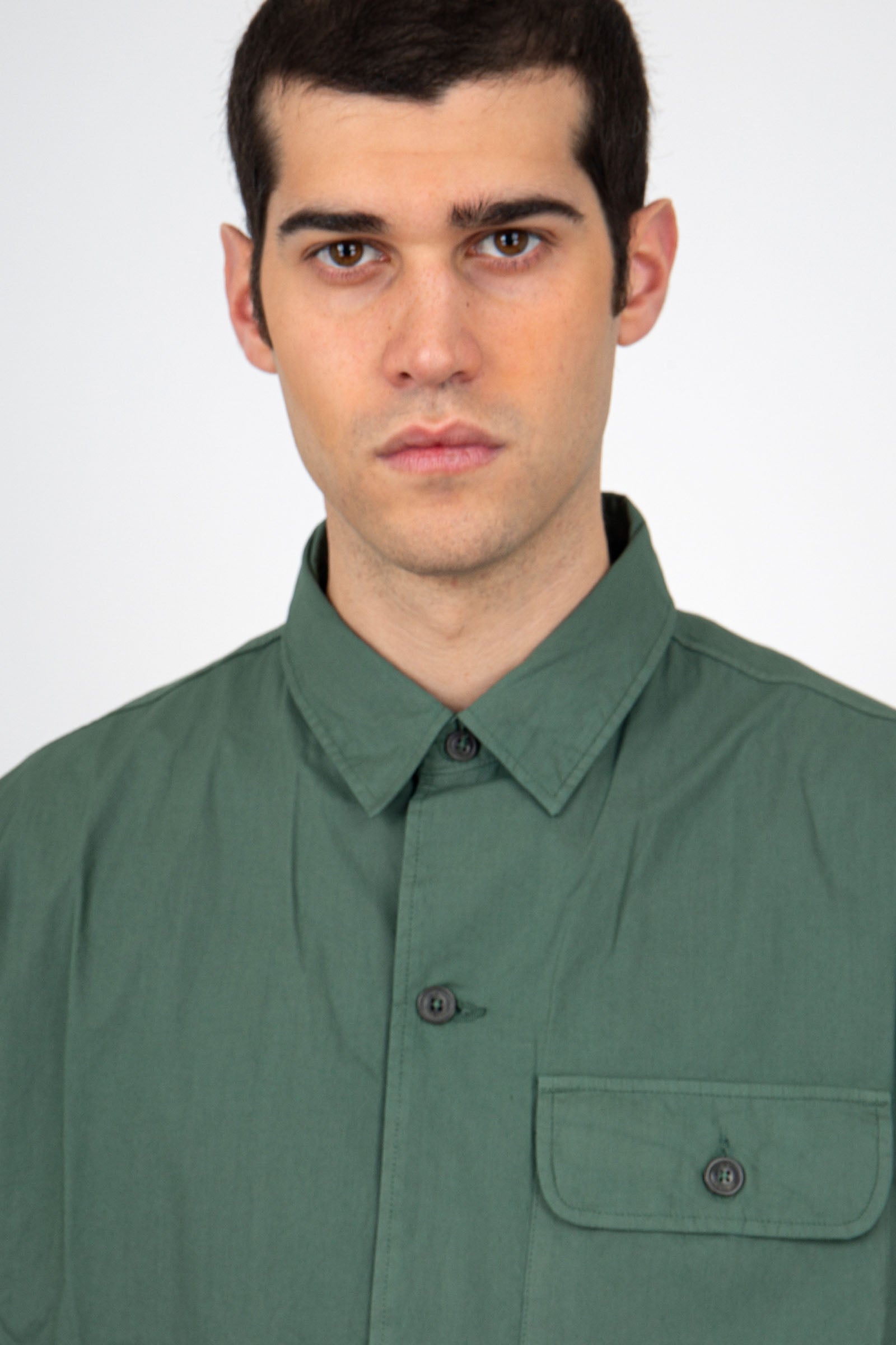C.P. Company Green Cotton Poplin Workwear Shirt - 6