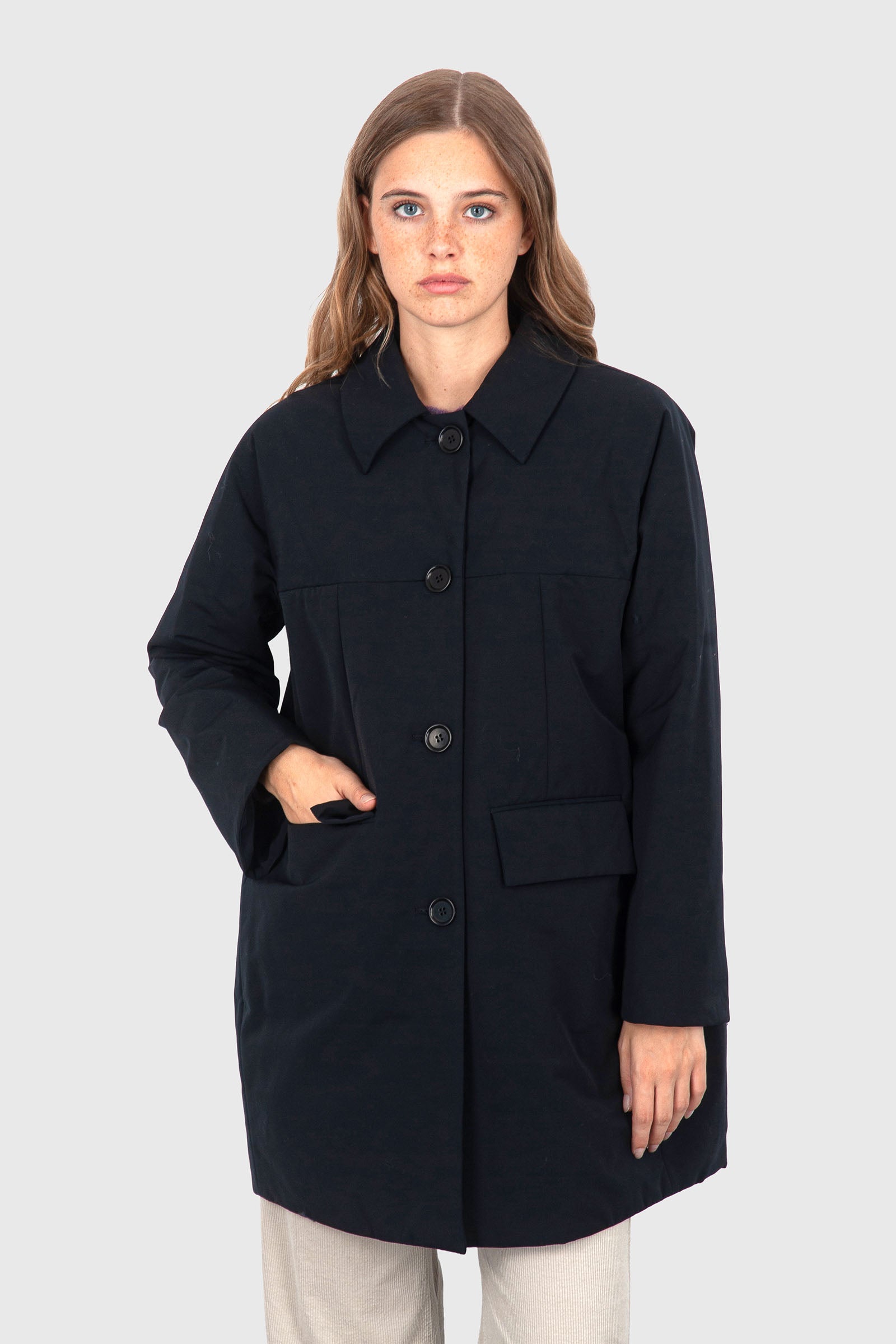 Aspesi Cappotto Aveline Blu Navy Donna - 1