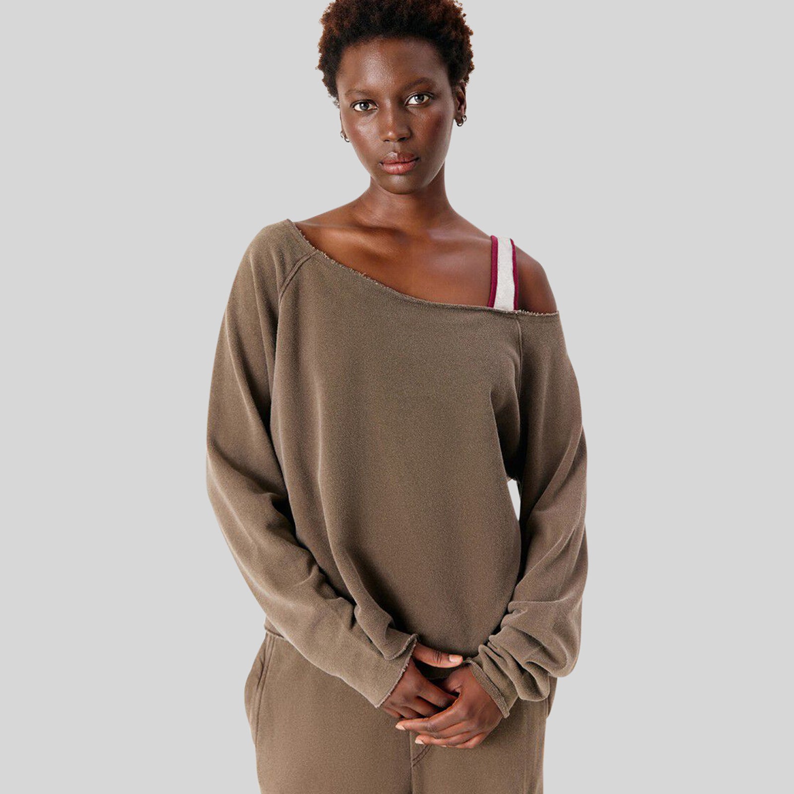 American Vintage Felpa Vibtown Marrone Donna - 6