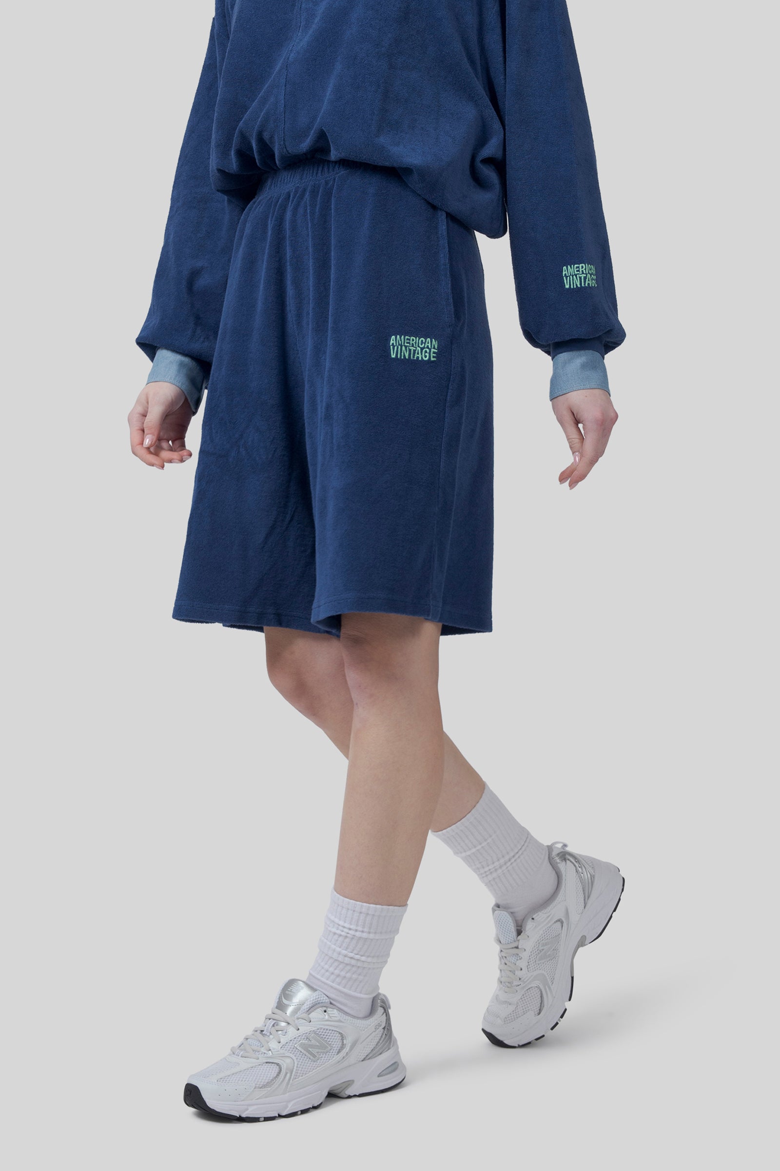 American Vintage Bermuda Fuxow Blu China Donna - 2