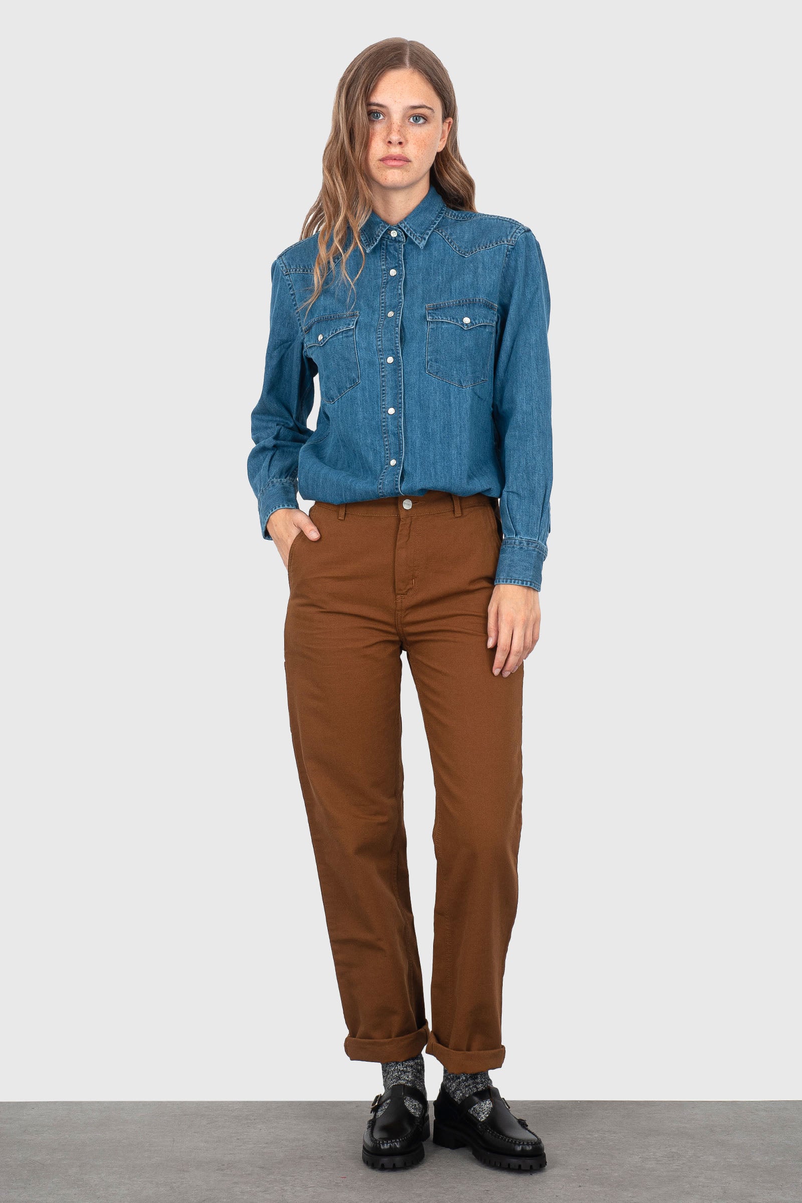 Carhartt Wip W' Pierce Pant Straight Cammello Donna - 2