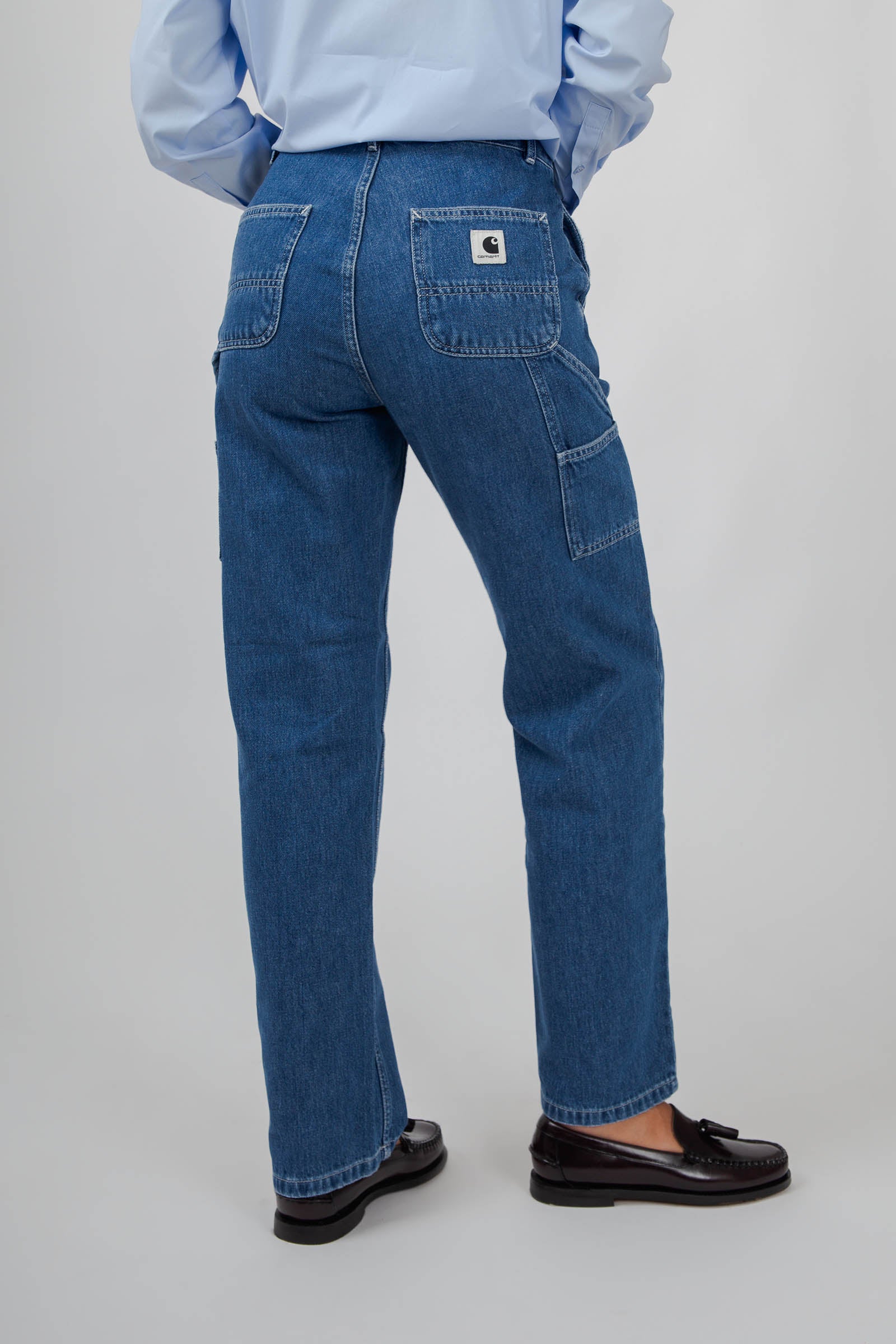 Carhartt Wip W' Pierce Pant Straight Blu Medio Donna - 3