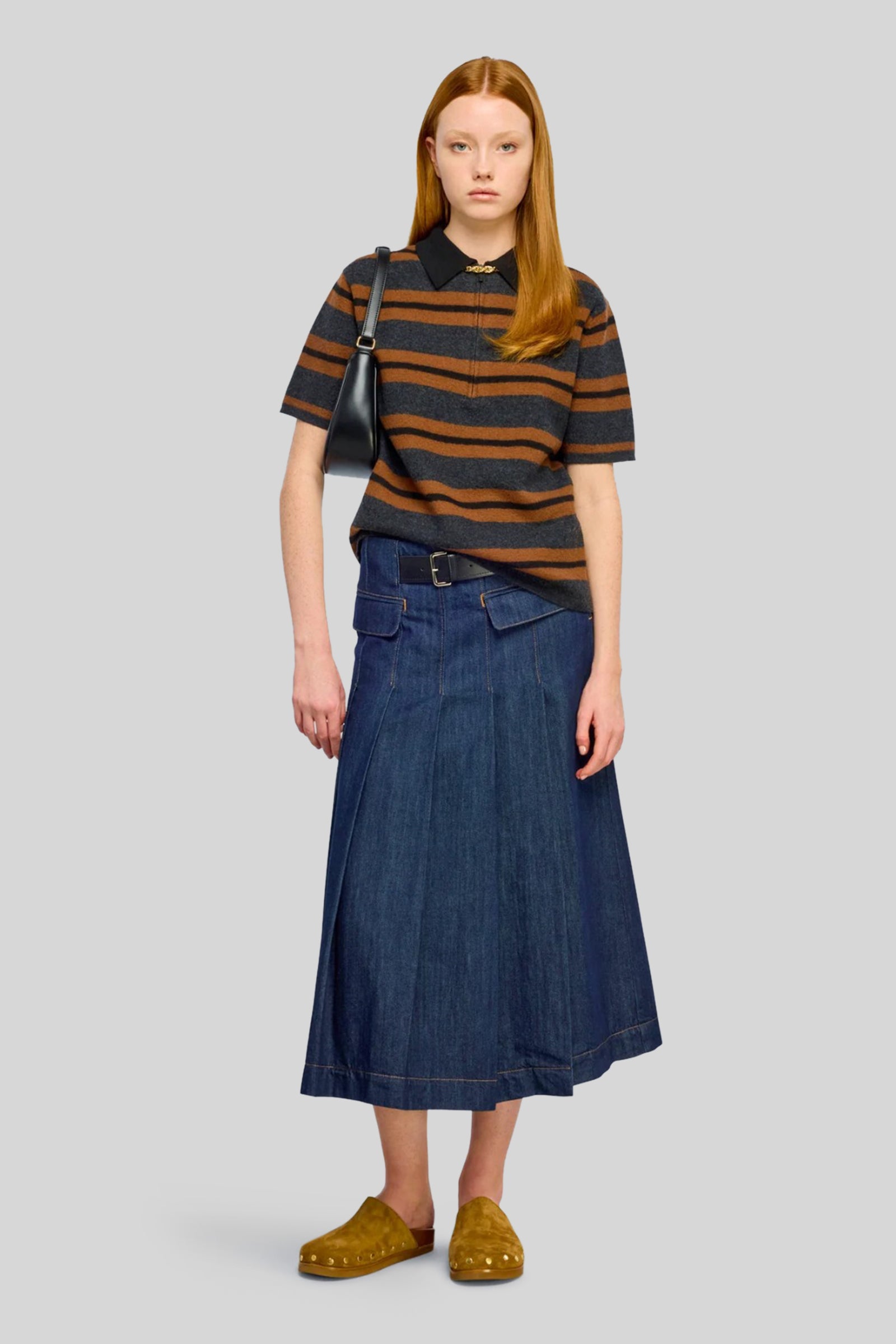 Semicouture Gonna Carla Blu Scuro Donna - 4