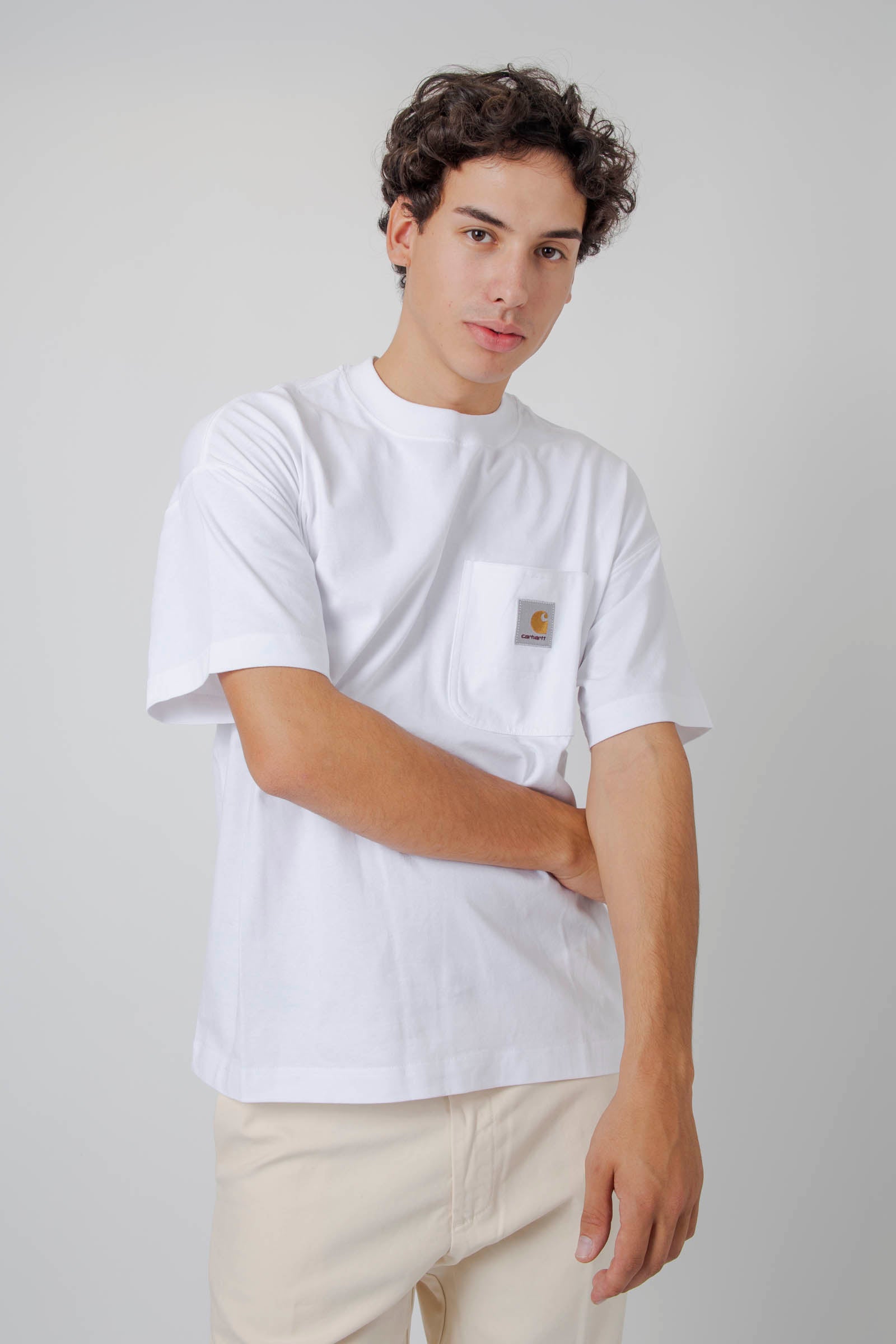 Carhartt Wip T-shirt Work Pocket Bianco Uomo - 3