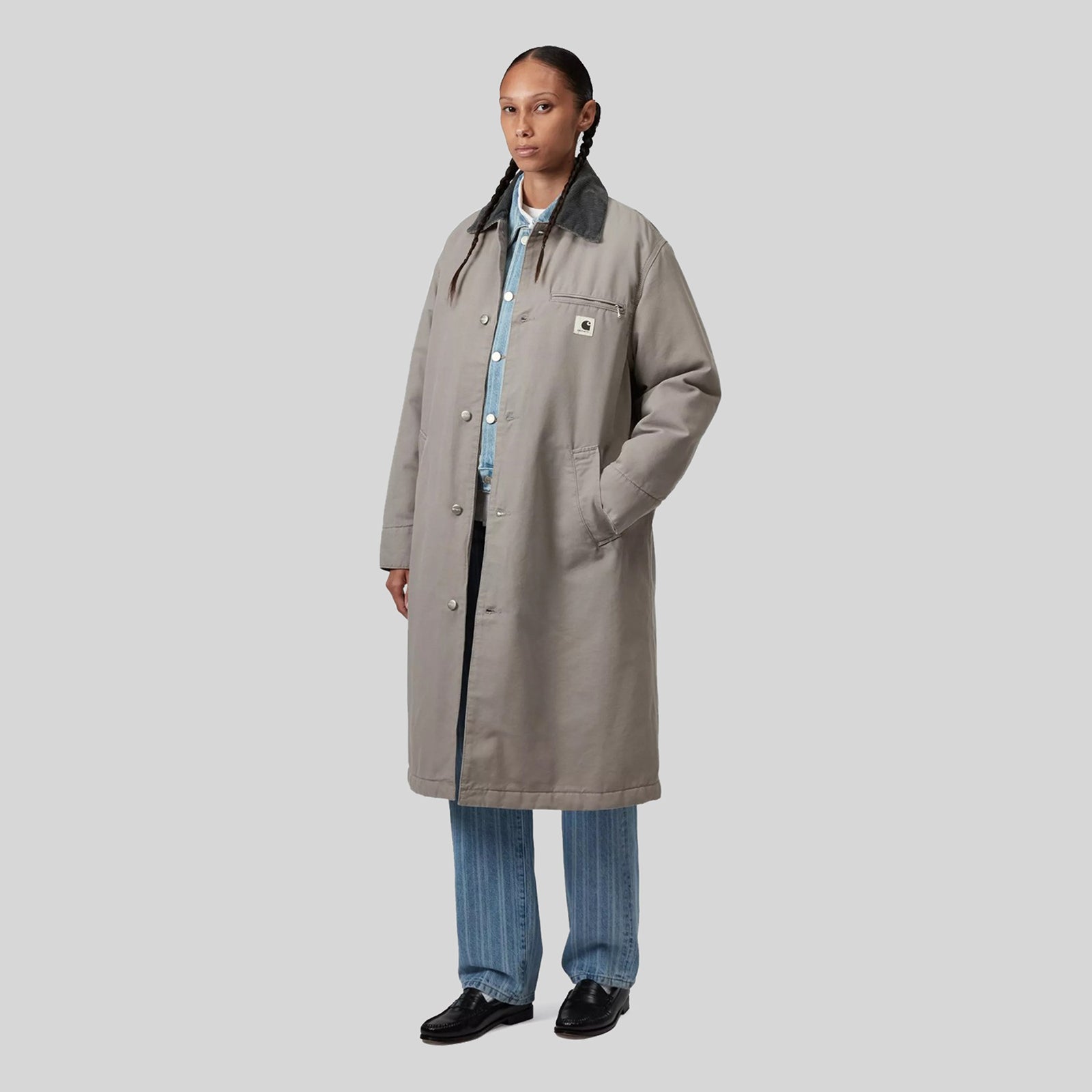 Carhartt Wip W' Webster Coat Grigio Donna - 4