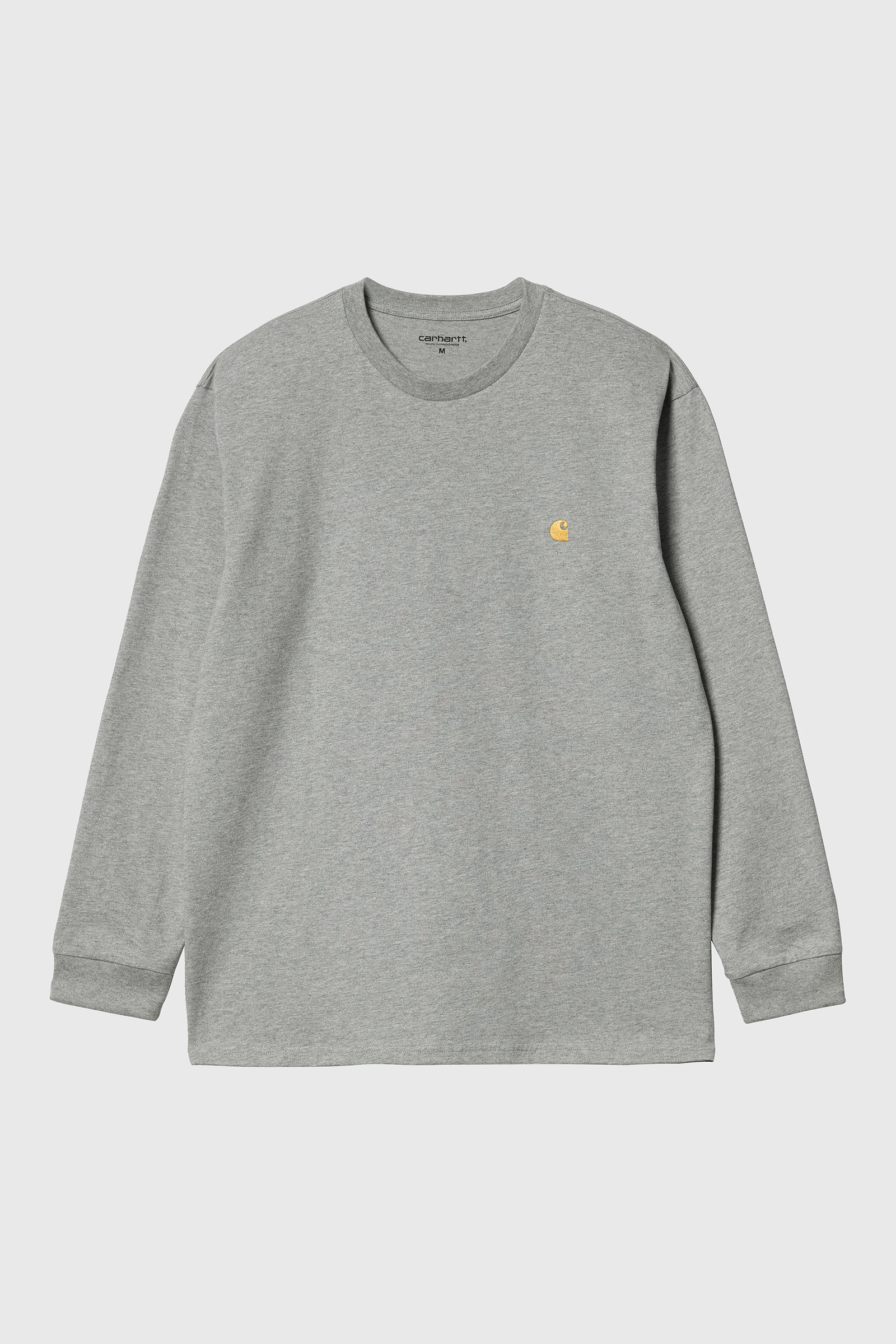 Carhartt Wip L/s Chase T-shrit Grigio Uomo - 4