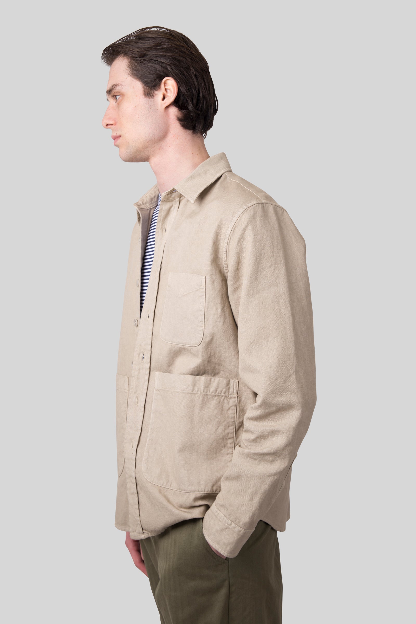 Aspesi Overshirt Utility Beige Uomo - 3