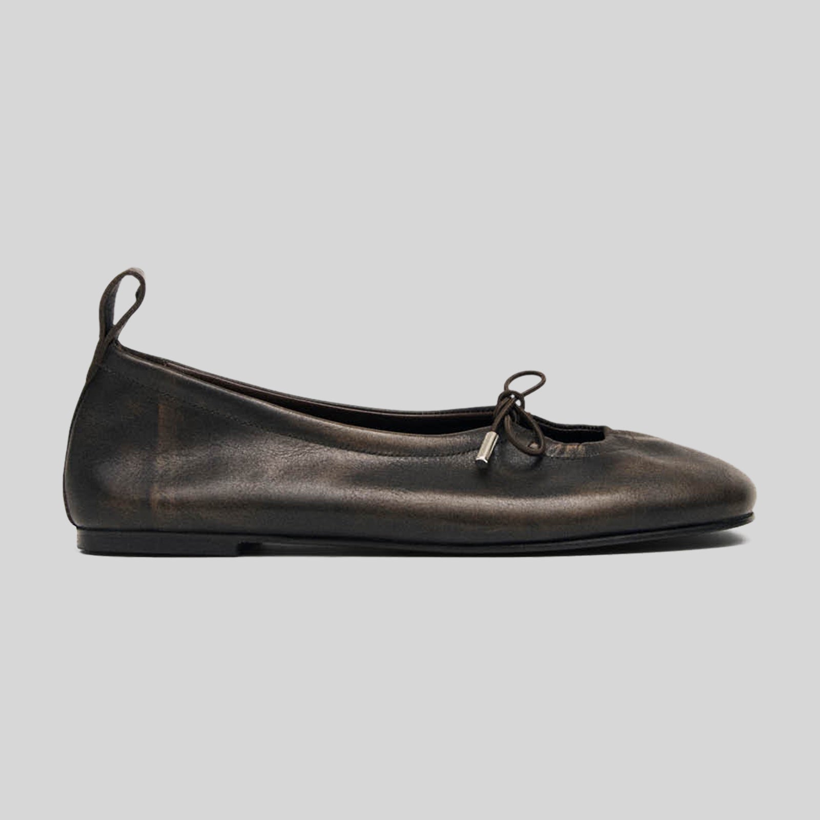 Alohas Rosalind Brushed Brown Leather Ballet Flats Marrone Donna - 5