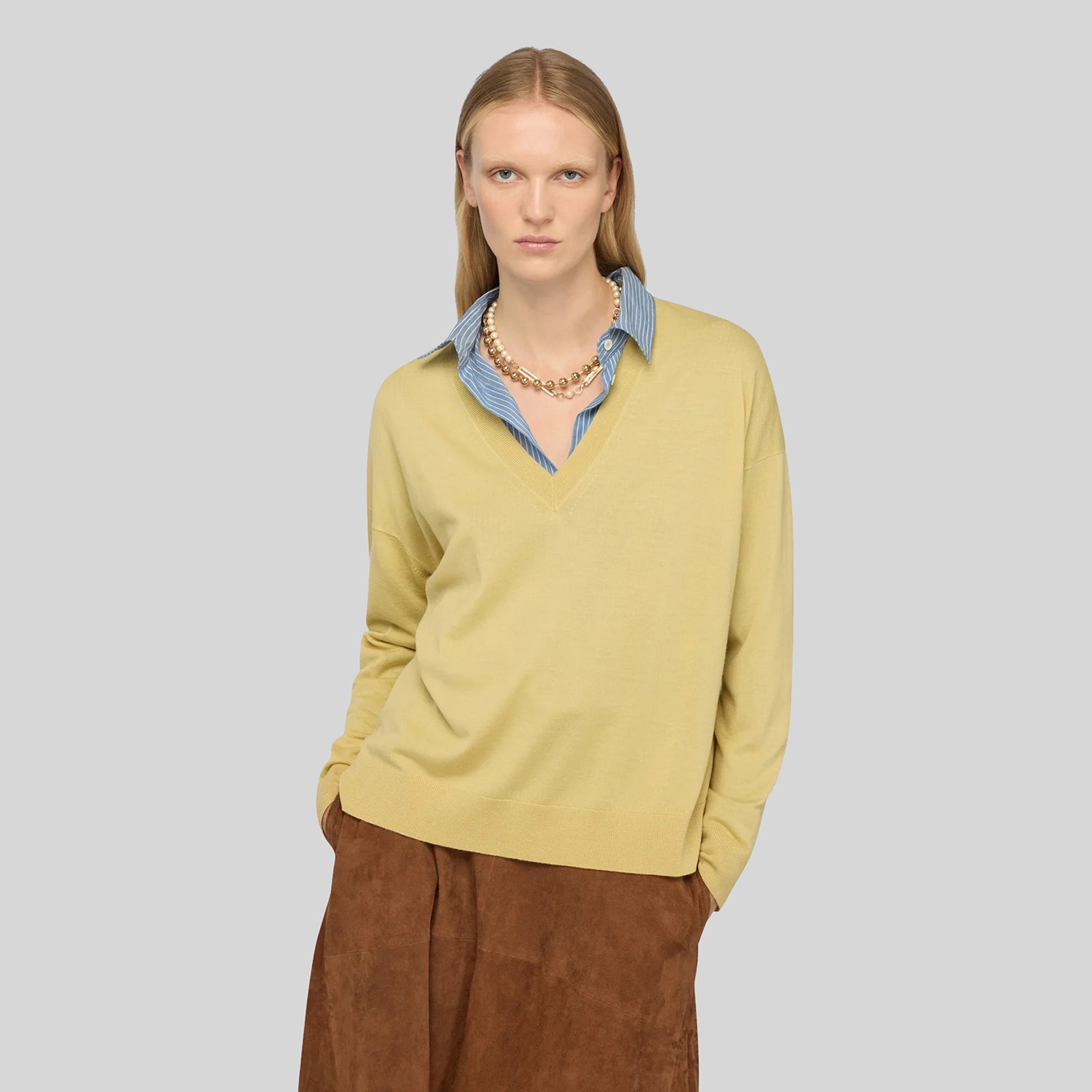 Semicouture Maglia Amaia Giallo Acido Donna - 4