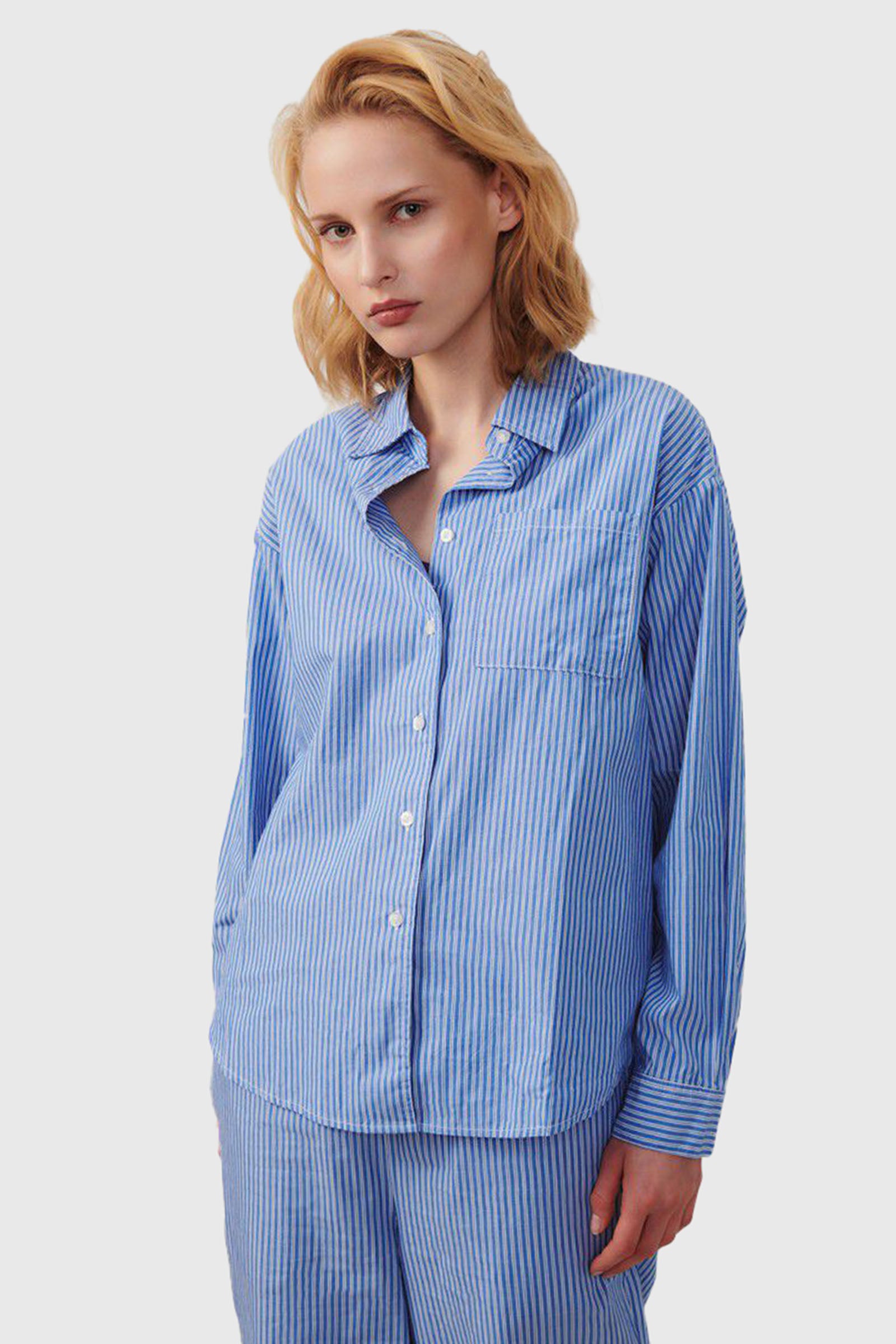 American Vintage Camicia Zatybay Celeste Donna - 1