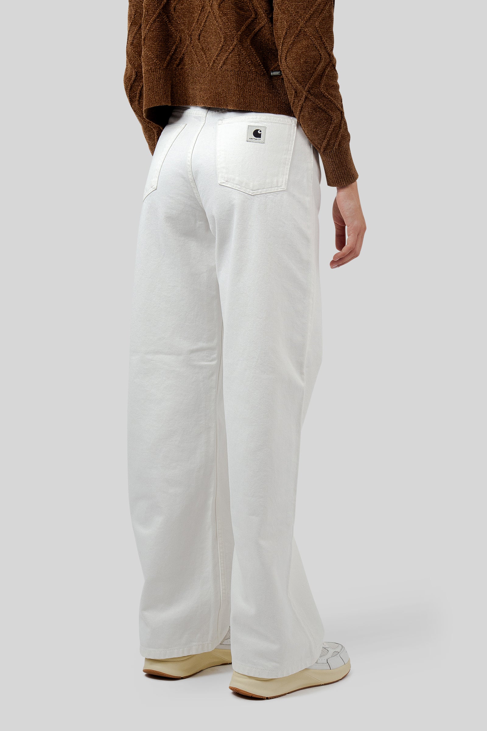 Carhartt Wip W' Jane Pant 'fairfield' Bianco Donna - 4