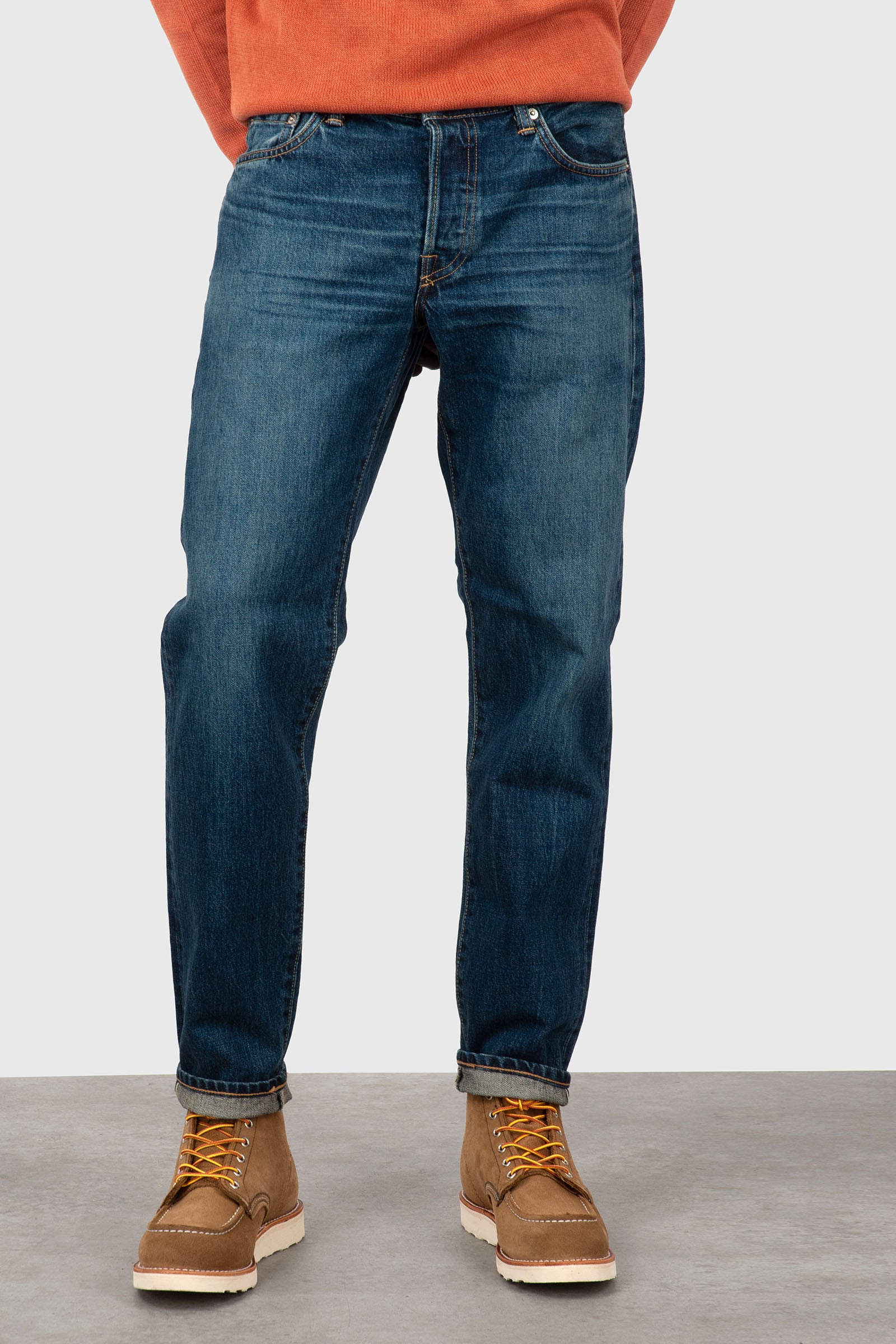 Edwin Jeans Regular Tapered Blu Medio Uomo - 1