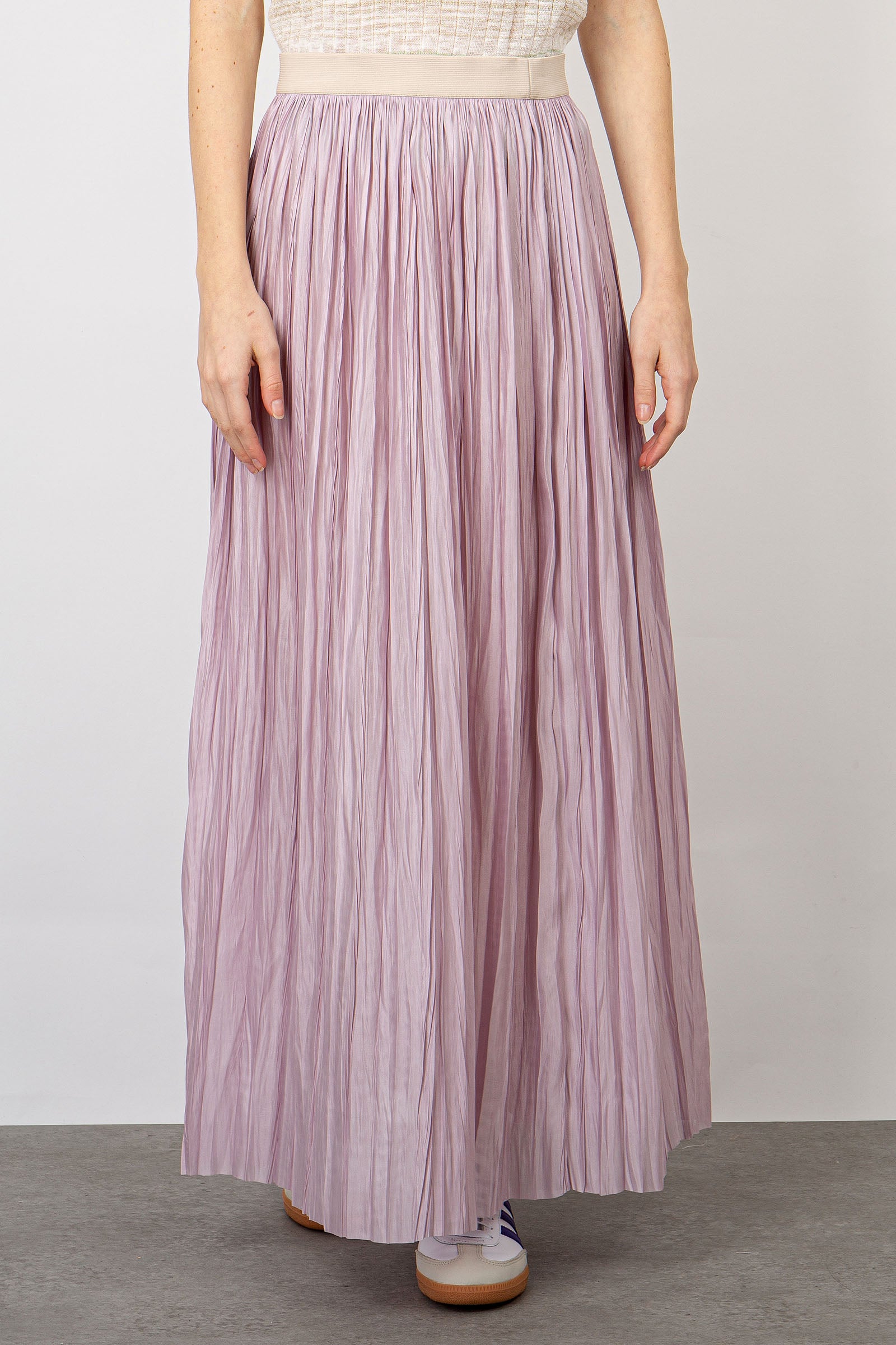 Roberto Collina Synthetic Pleated Skirt Lilac - 2
